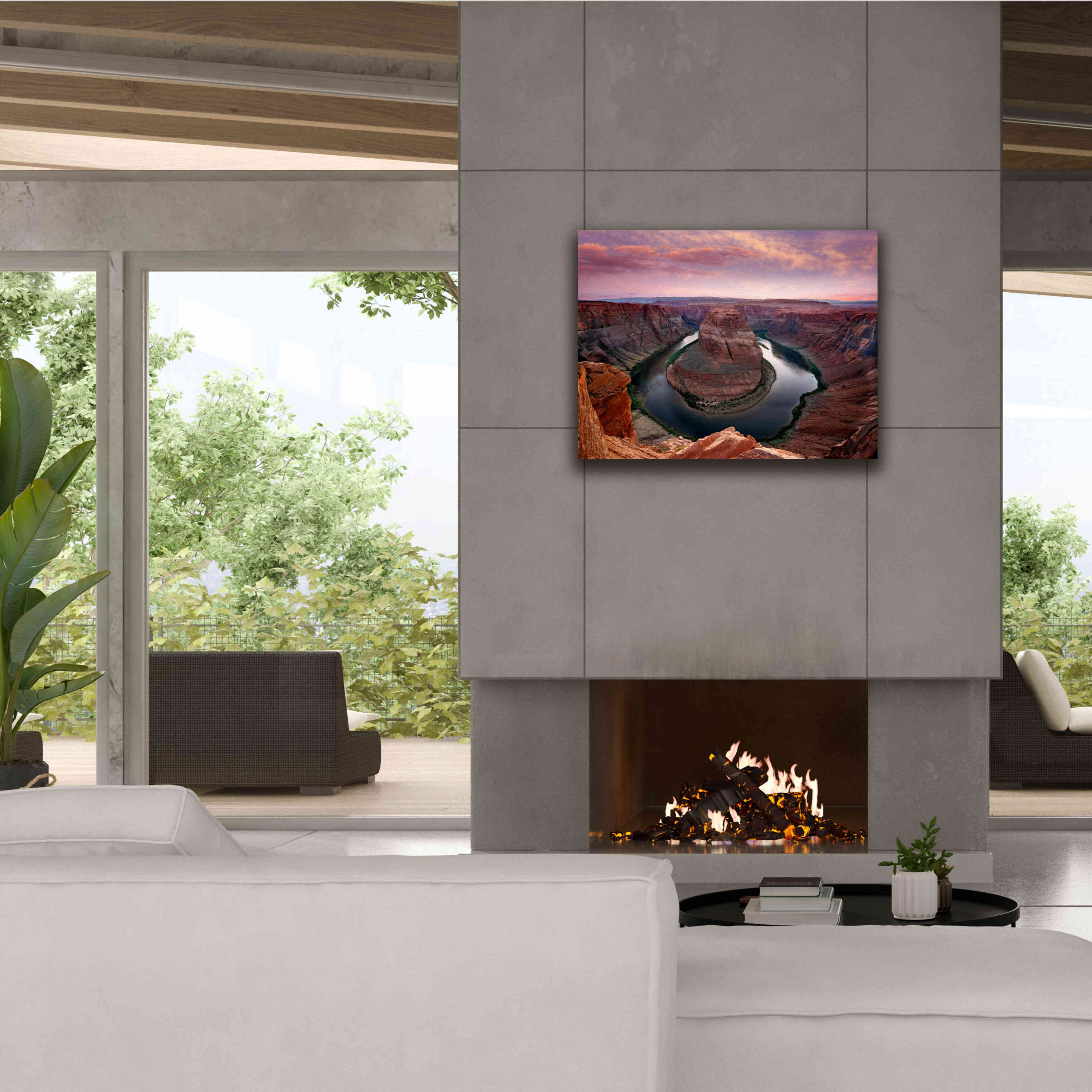 'Horseshoe Bend Dusk' by Mike Jones, Giclee Canvas Wall Art,34 x 26