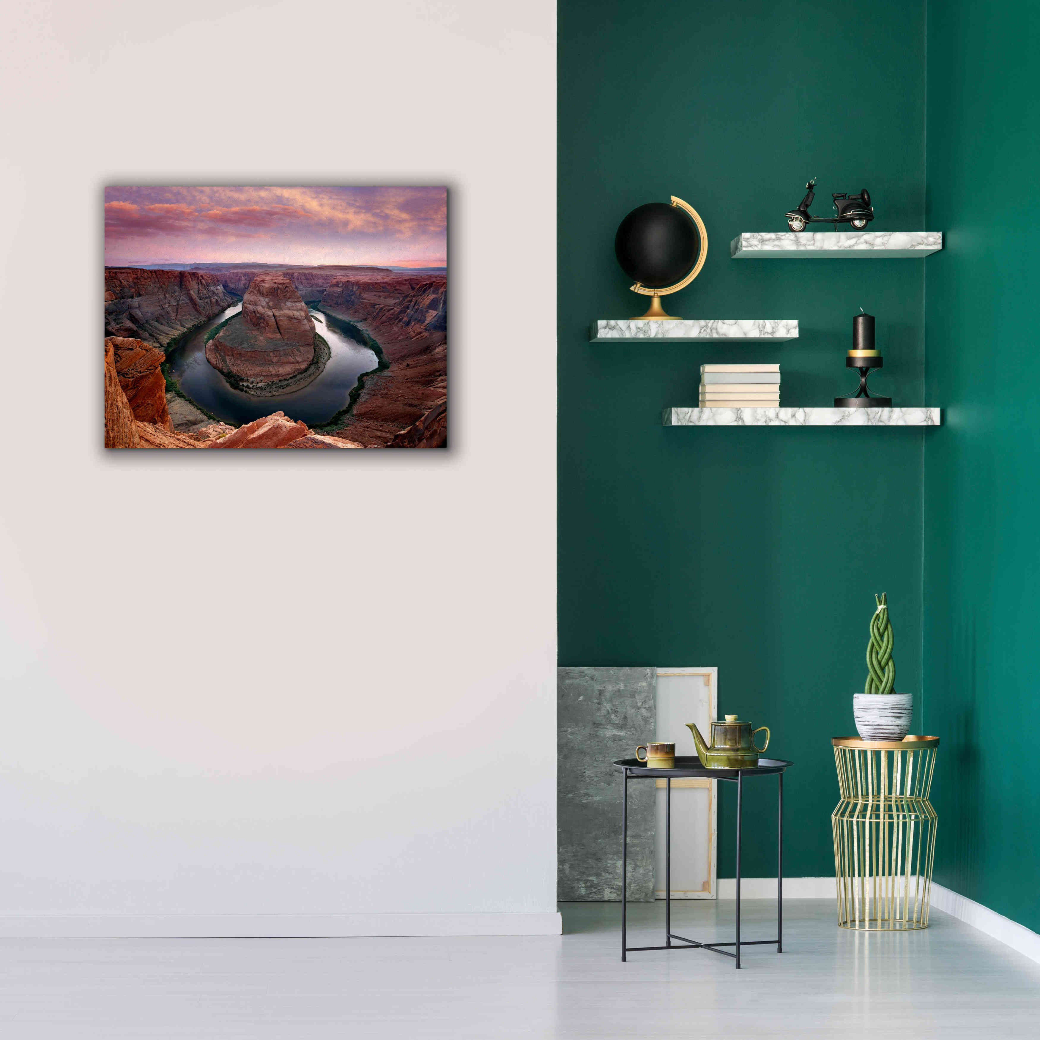 'Horseshoe Bend Dusk' by Mike Jones, Giclee Canvas Wall Art,34 x 26