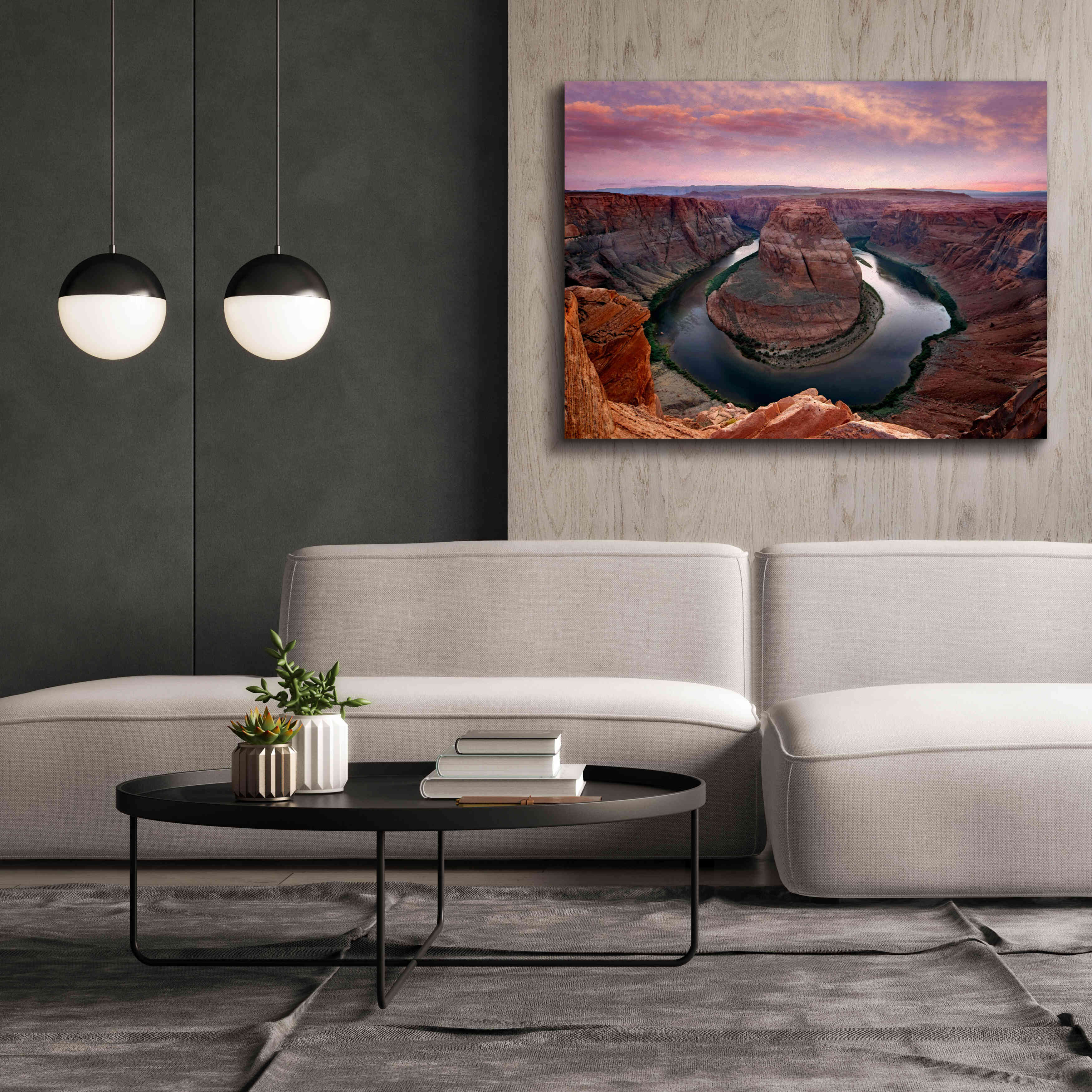 'Horseshoe Bend Dusk' by Mike Jones, Giclee Canvas Wall Art,54 x 40