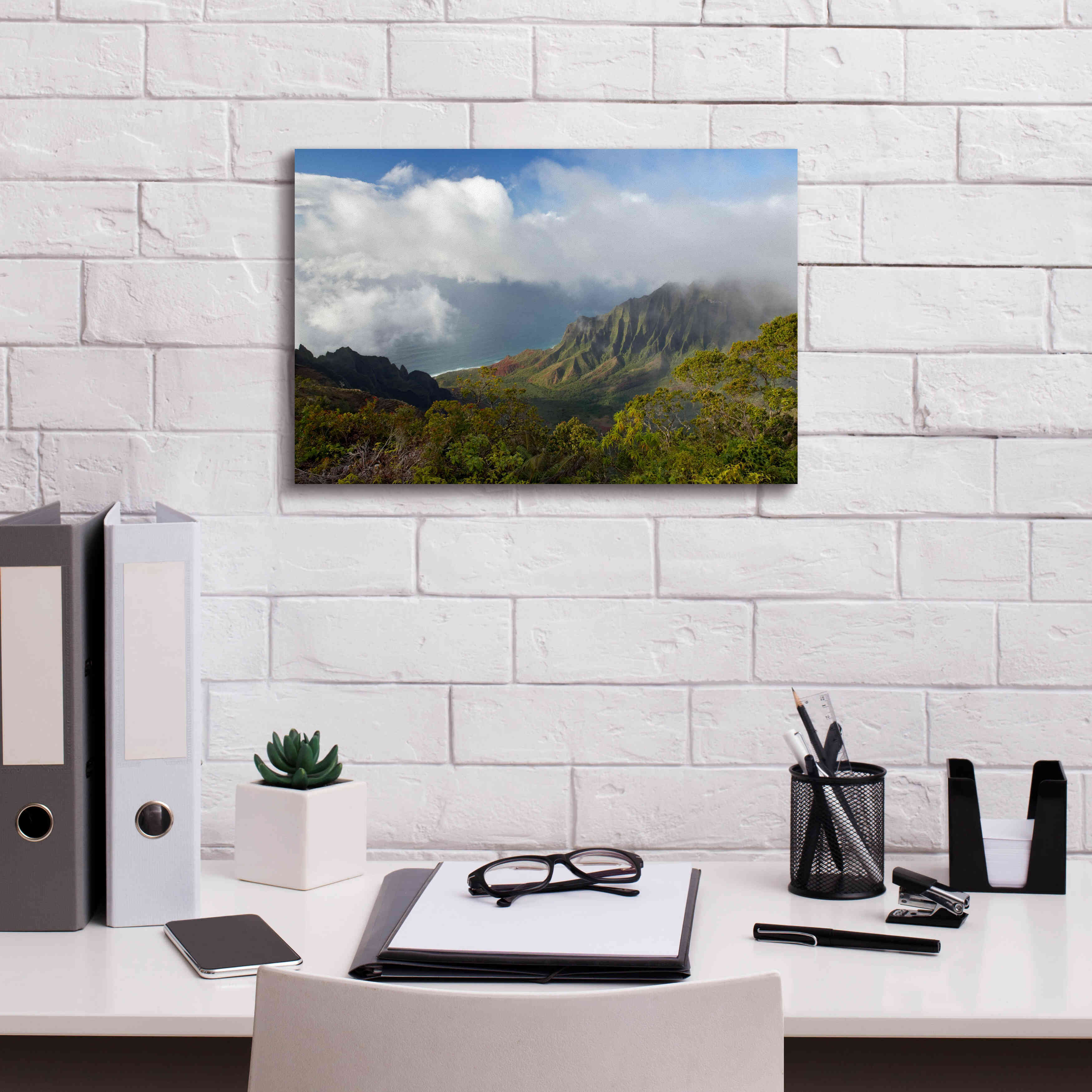 'Kauai Kalalou Canyon' by Mike Jones, Giclee Canvas Wall Art,18 x 12