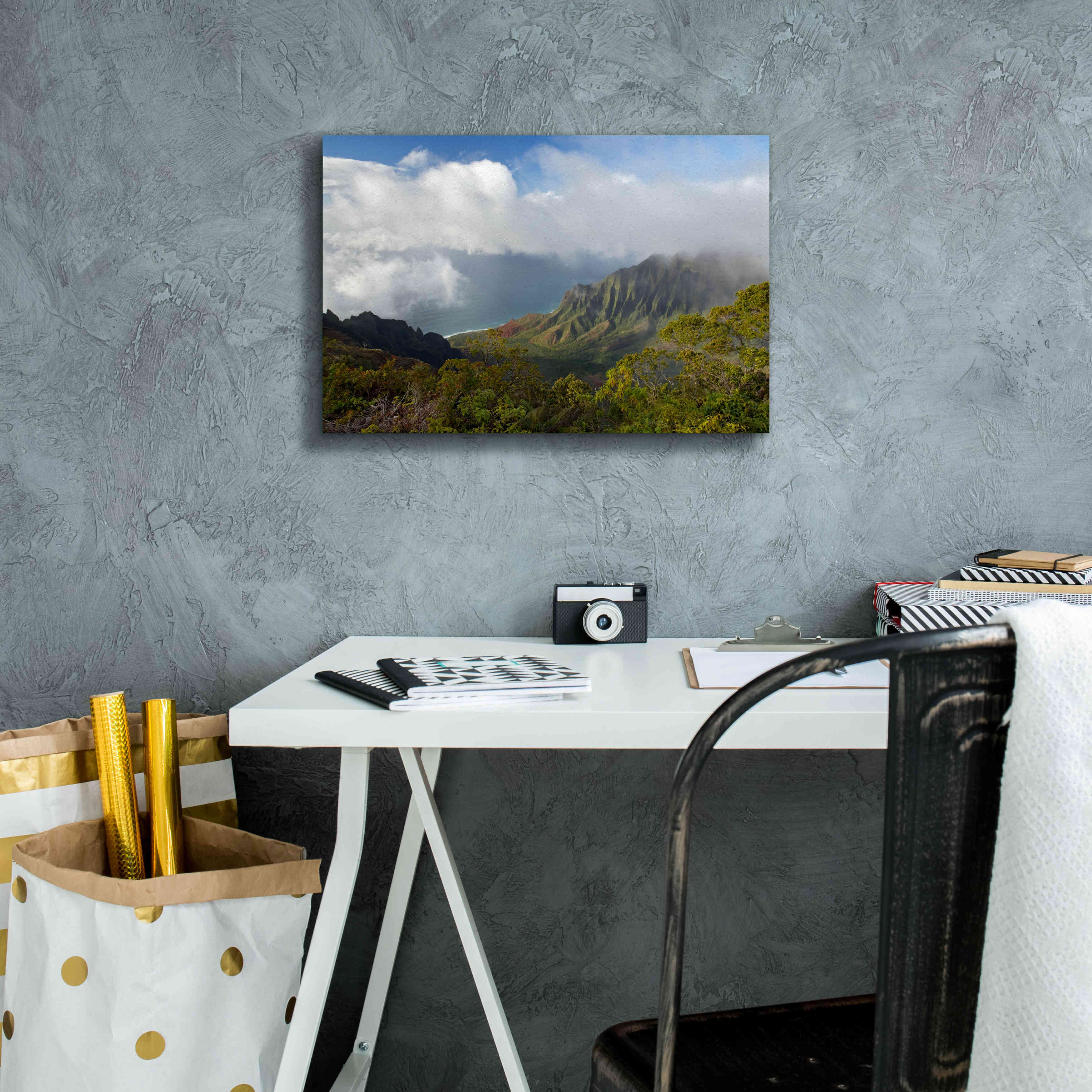 'Kauai Kalalou Canyon' by Mike Jones, Giclee Canvas Wall Art,18 x 12