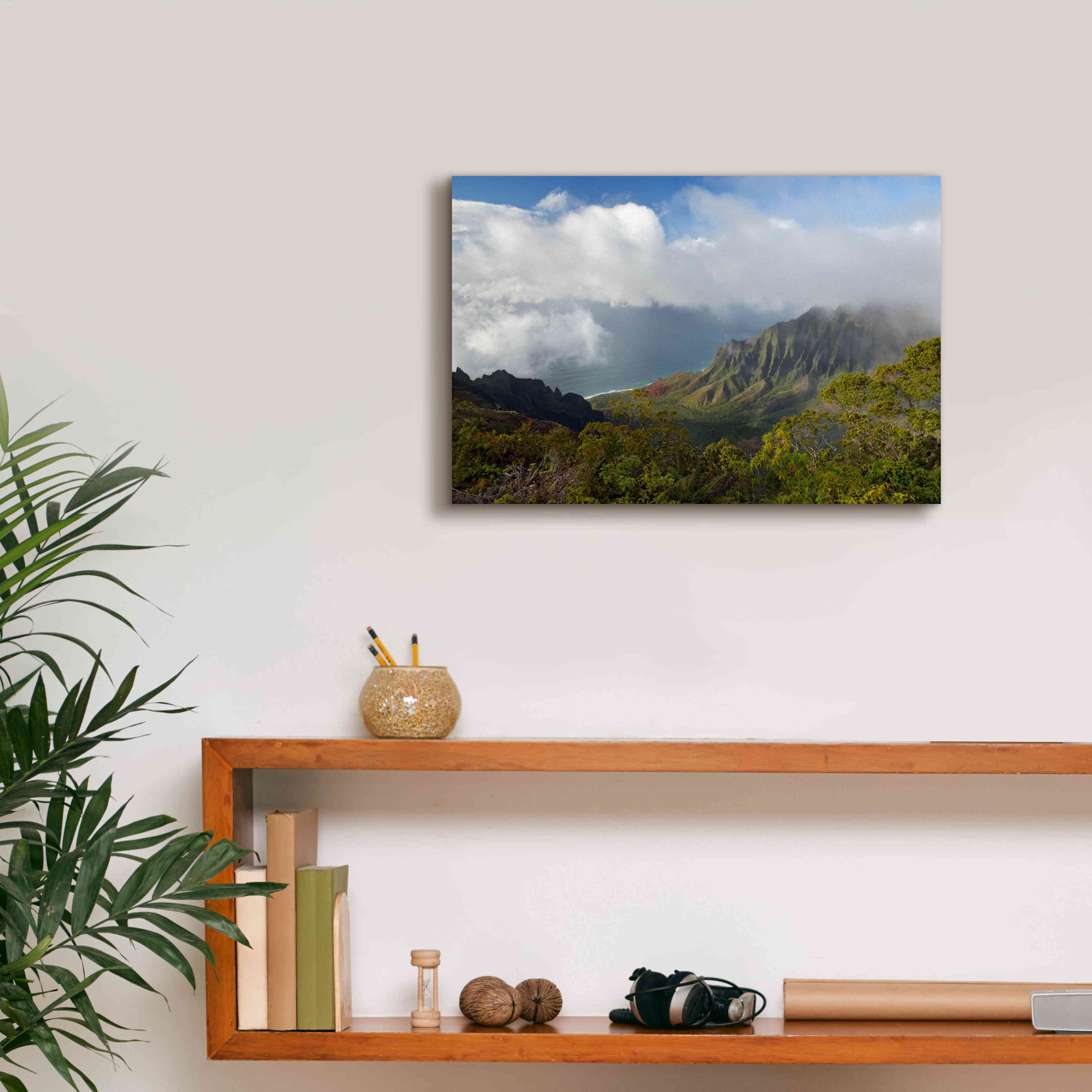 'Kauai Kalalou Canyon' by Mike Jones, Giclee Canvas Wall Art,18 x 12