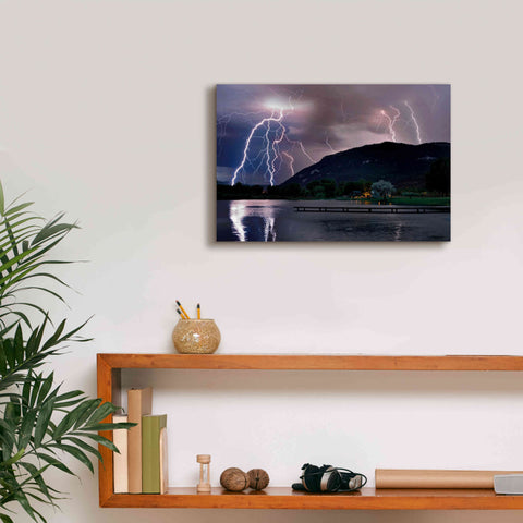 Image of 'Lightning Campground' by Mike Jones, Giclee Canvas Wall Art,18 x 12