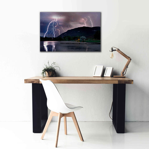 Image of 'Lightning Campground' by Mike Jones, Giclee Canvas Wall Art,40 x 26
