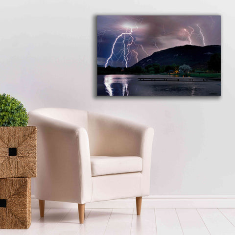 Image of 'Lightning Campground' by Mike Jones, Giclee Canvas Wall Art,40 x 26
