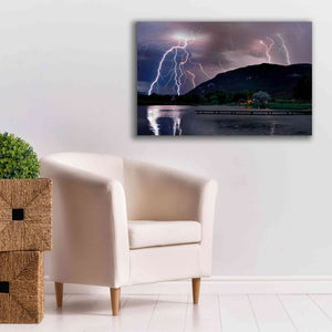'Lightning Campground' by Mike Jones, Giclee Canvas Wall Art,40 x 26