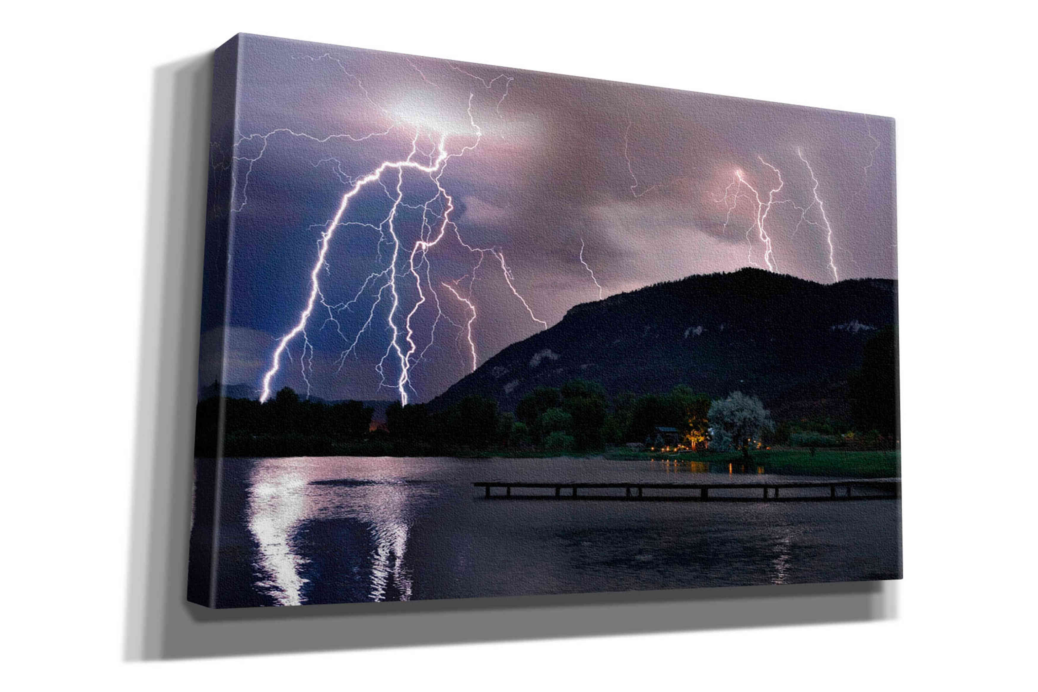 'Lightning Campground' by Mike Jones, Giclee Canvas Wall Art