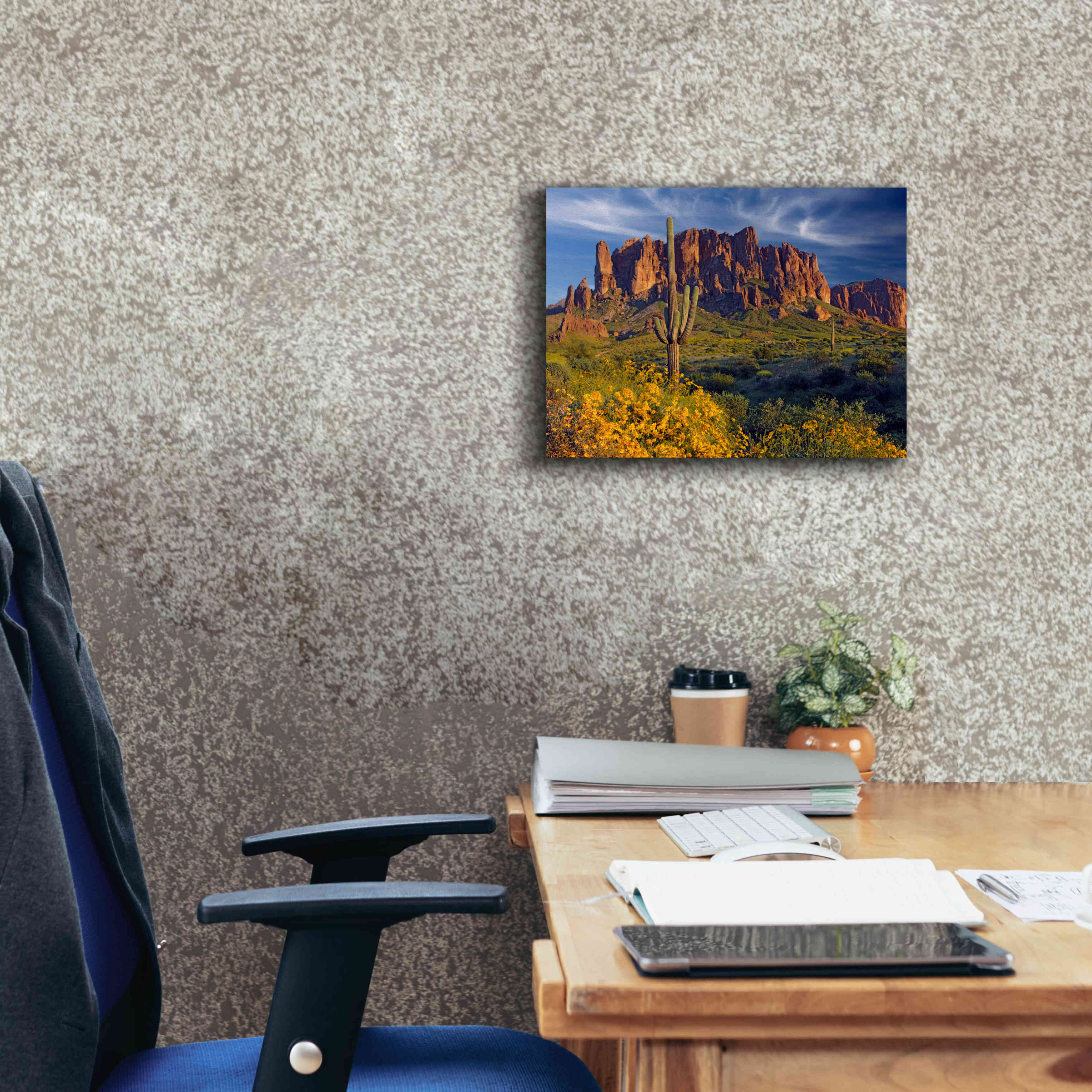 'Lost Dutchman flowers' by Mike Jones, Giclee Canvas Wall Art,16 x 12