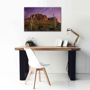 'Lost Dutchman Star Trails' by Mike Jones, Giclee Canvas Wall Art,40 x 26