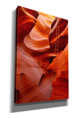 Image of 'Lower Antelope Canyon Ladder' by Mike Jones, Giclee Canvas Wall Art