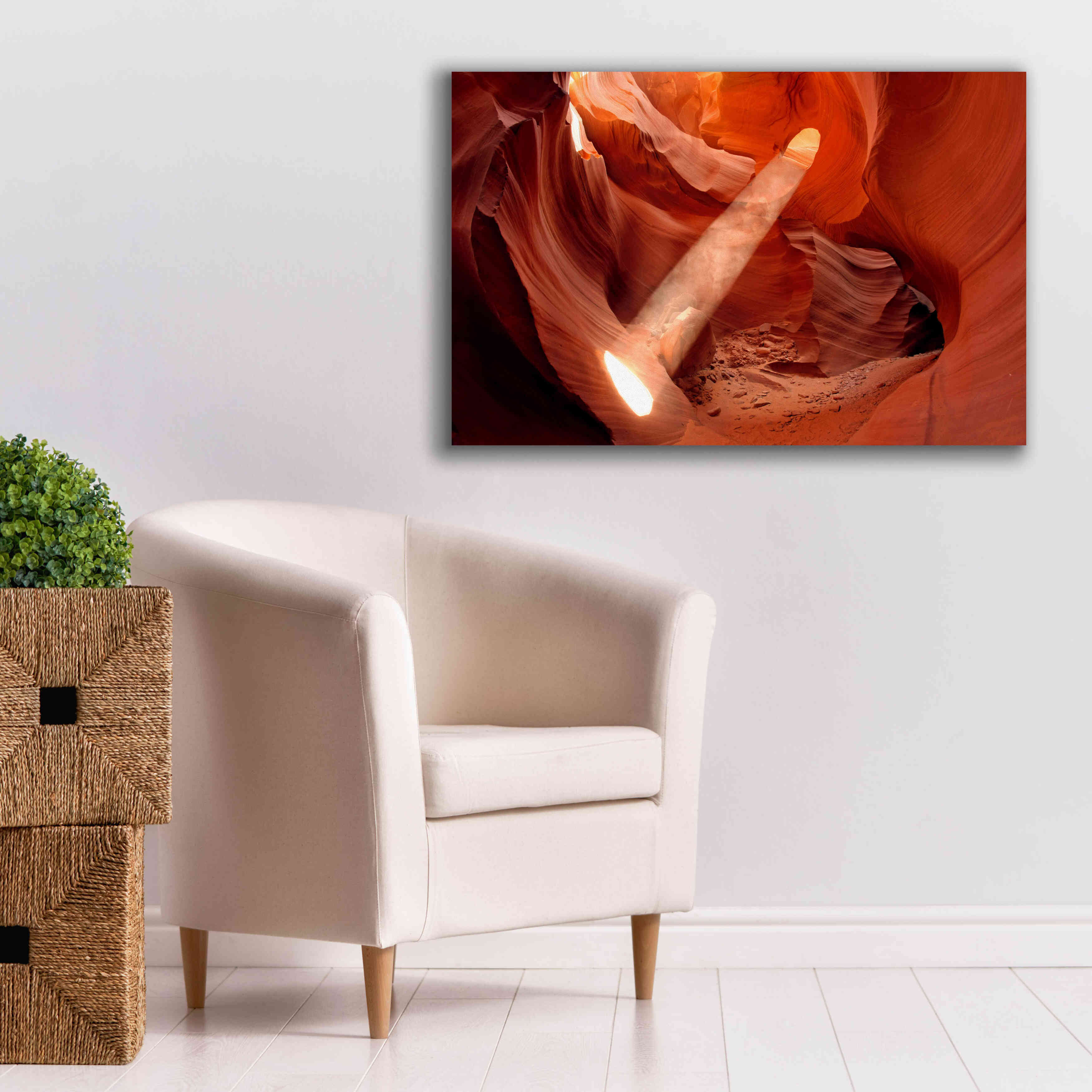 'Lower Antelope Light Beam' by Mike Jones, Giclee Canvas Wall Art,40 x 26