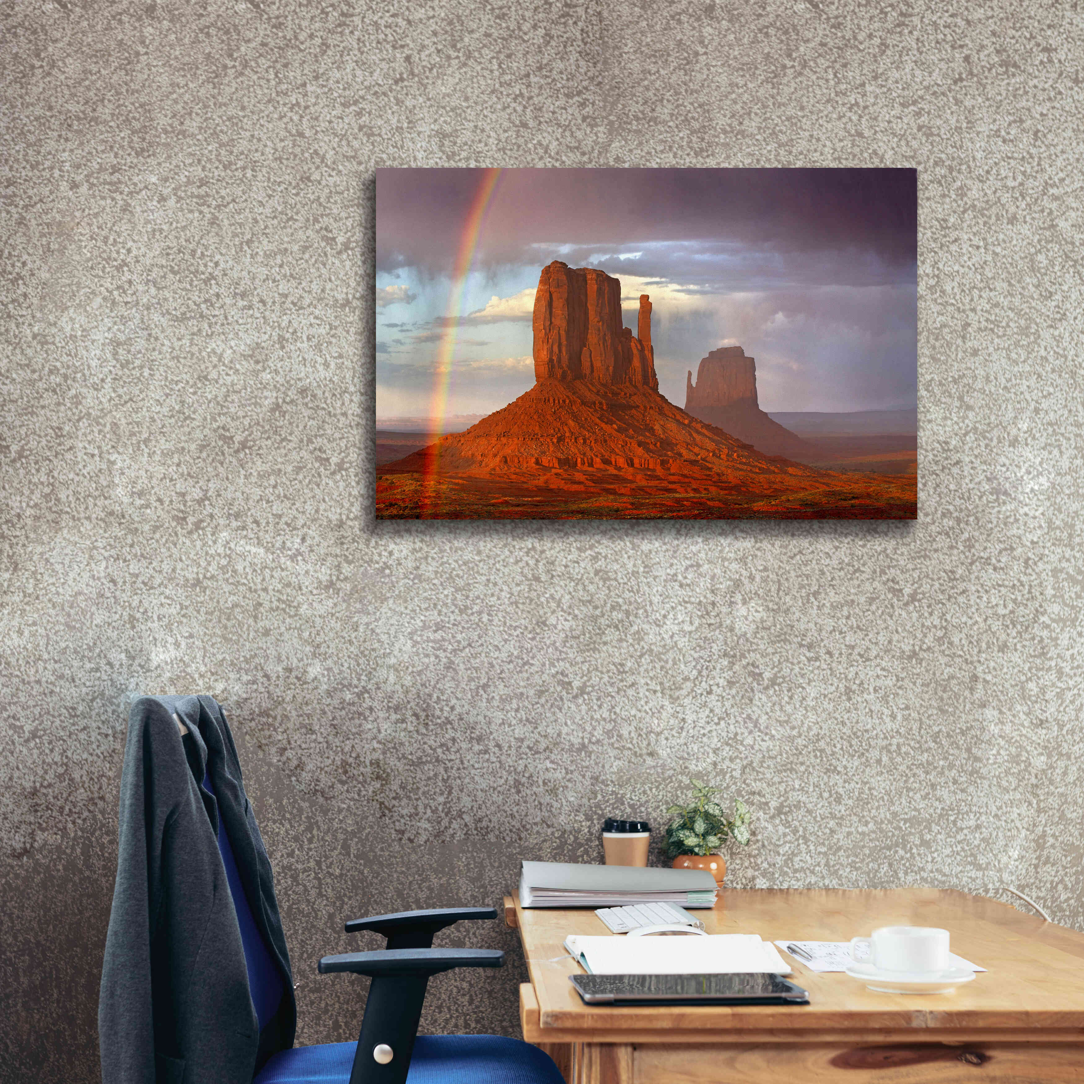 'Mittens Rainbow' by Mike Jones, Giclee Canvas Wall Art,40 x 26