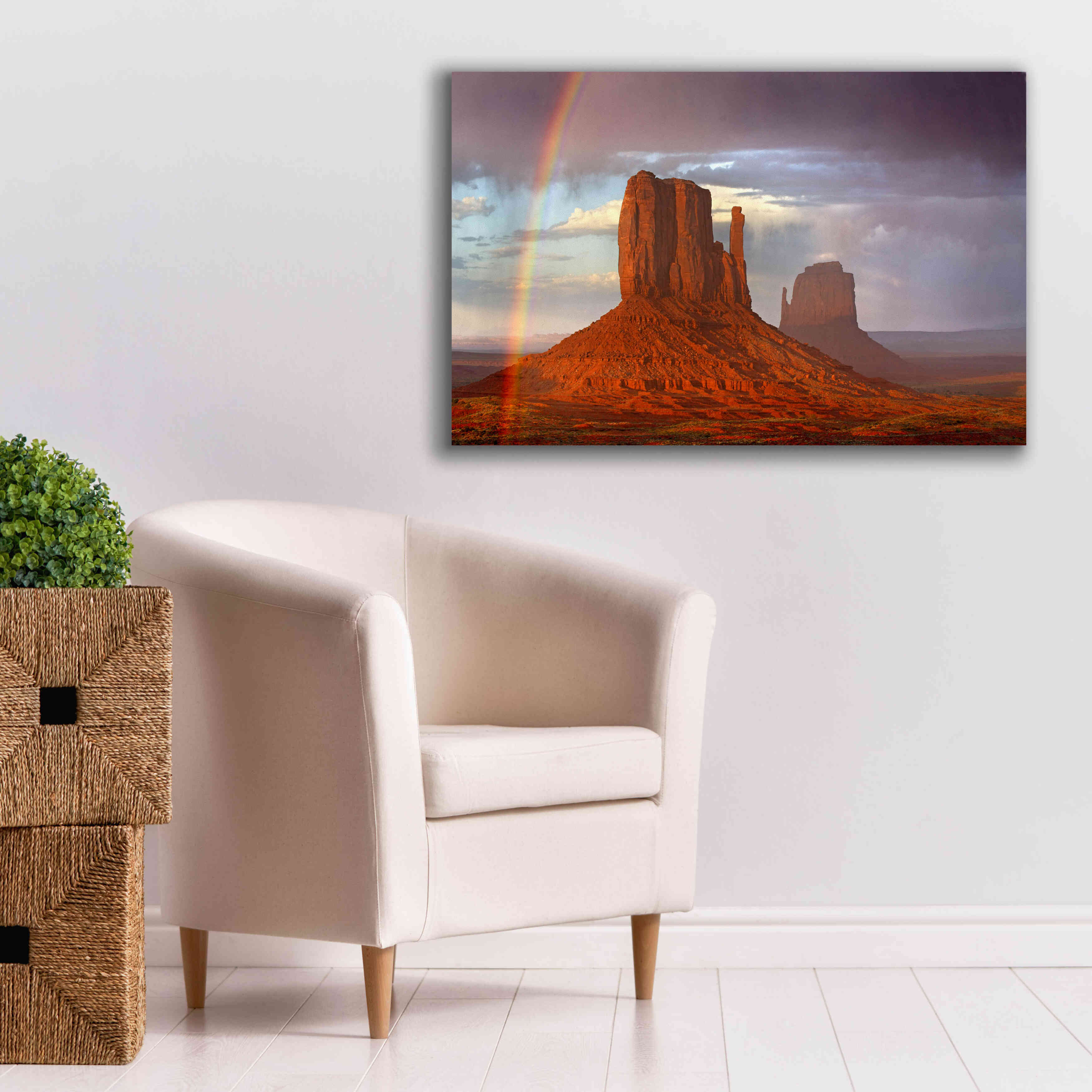 'Mittens Rainbow' by Mike Jones, Giclee Canvas Wall Art,40 x 26