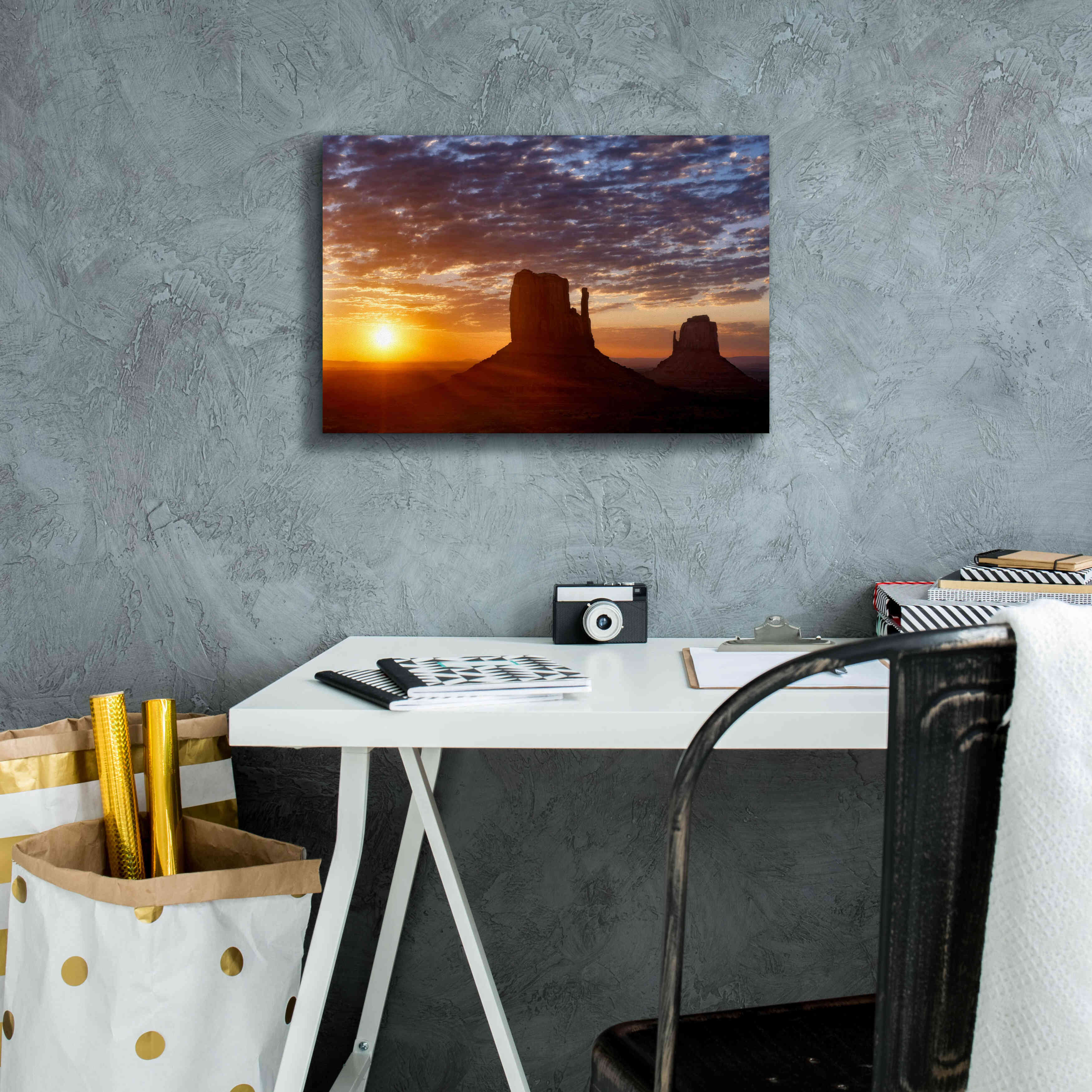 'Mittens Sunrise squeezecrop' by Mike Jones, Giclee Canvas Wall Art,18 x 12