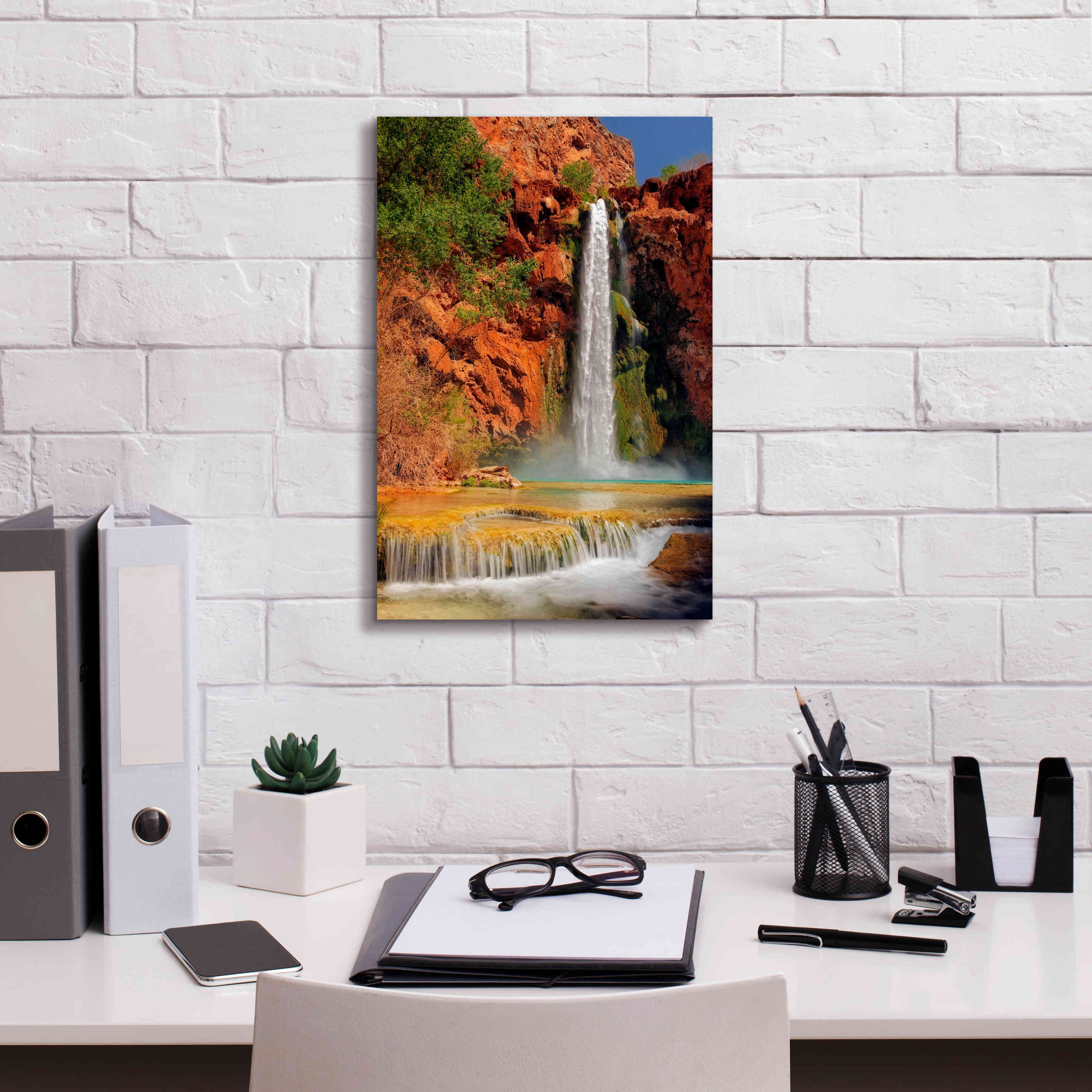 'Mooney Falls' by Mike Jones, Giclee Canvas Wall Art,12 x 18