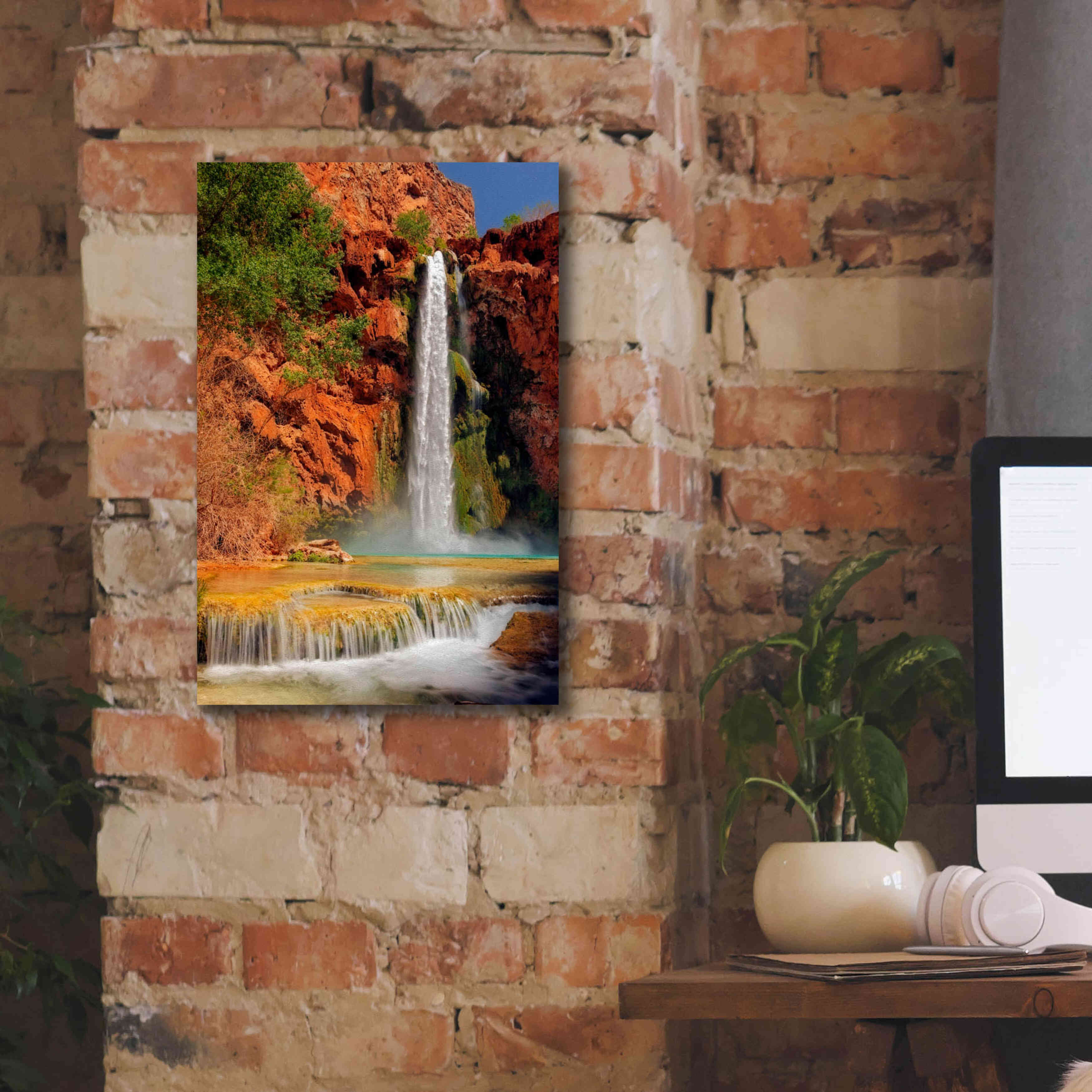 'Mooney Falls' by Mike Jones, Giclee Canvas Wall Art,12 x 18