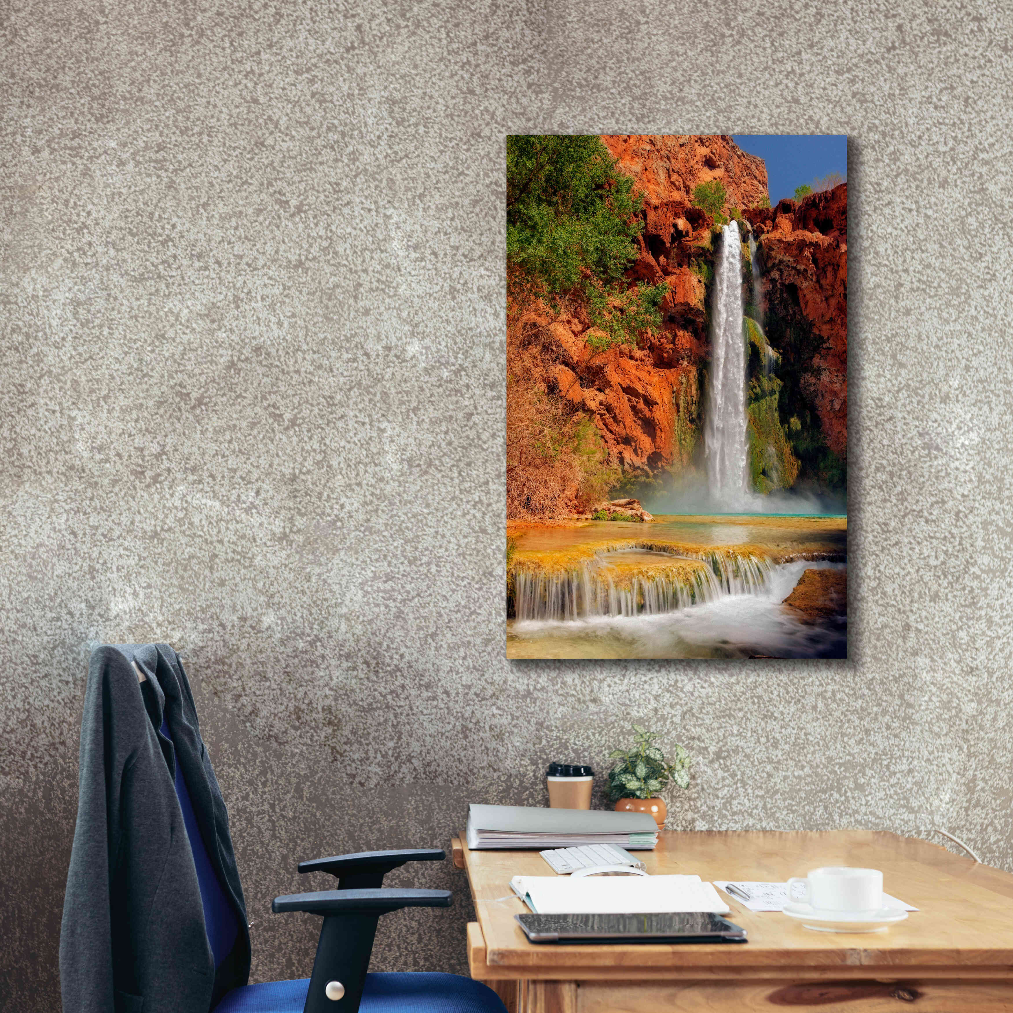 'Mooney Falls' by Mike Jones, Giclee Canvas Wall Art,26 x 40