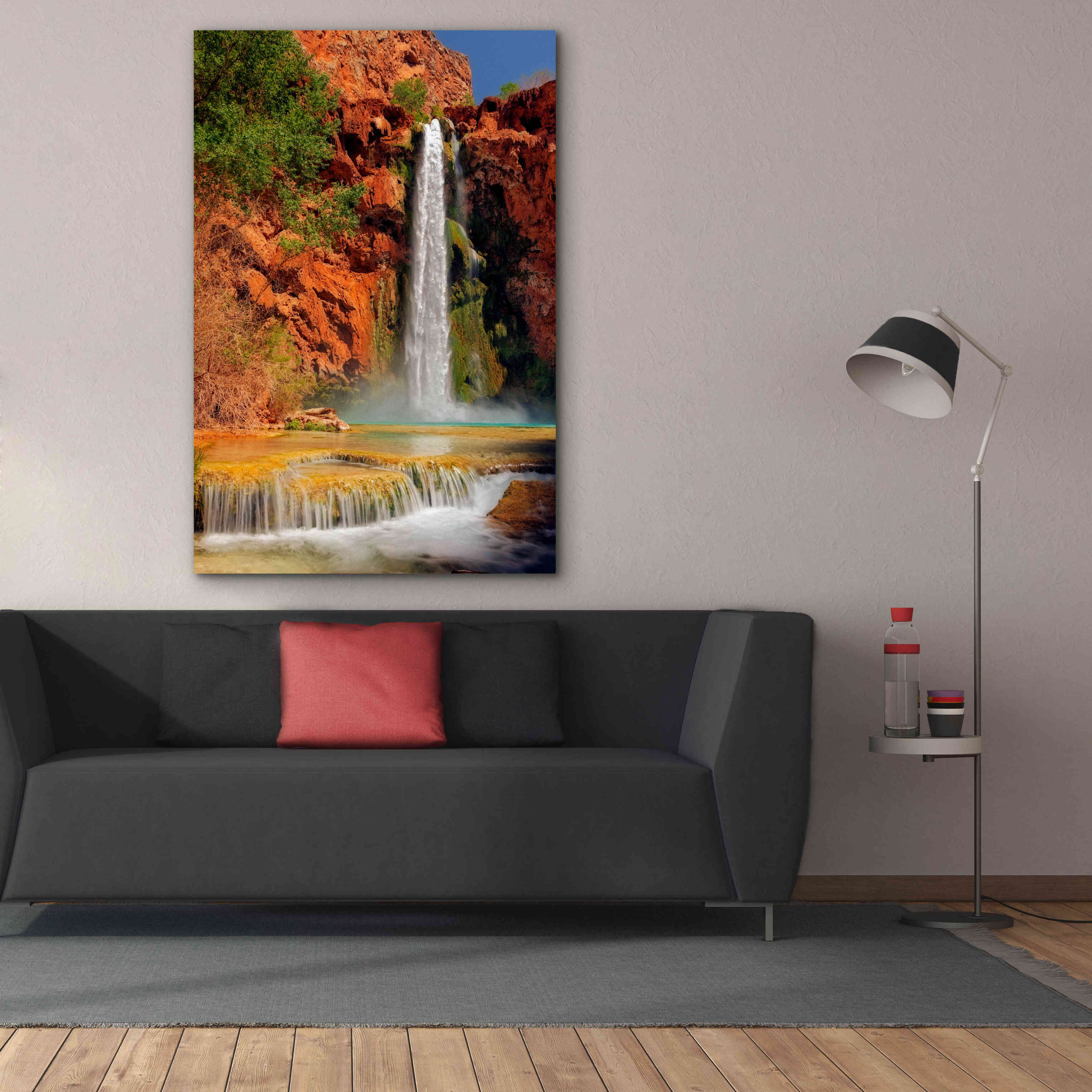 'Mooney Falls' by Mike Jones, Giclee Canvas Wall Art,40 x 60