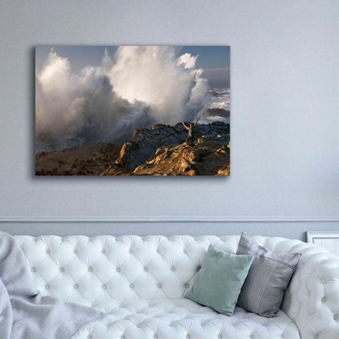 Image of 'Oregon Shore Acres Guy Huge Wave ' by Mike Jones, Giclee Canvas Wall Art,60 x 40