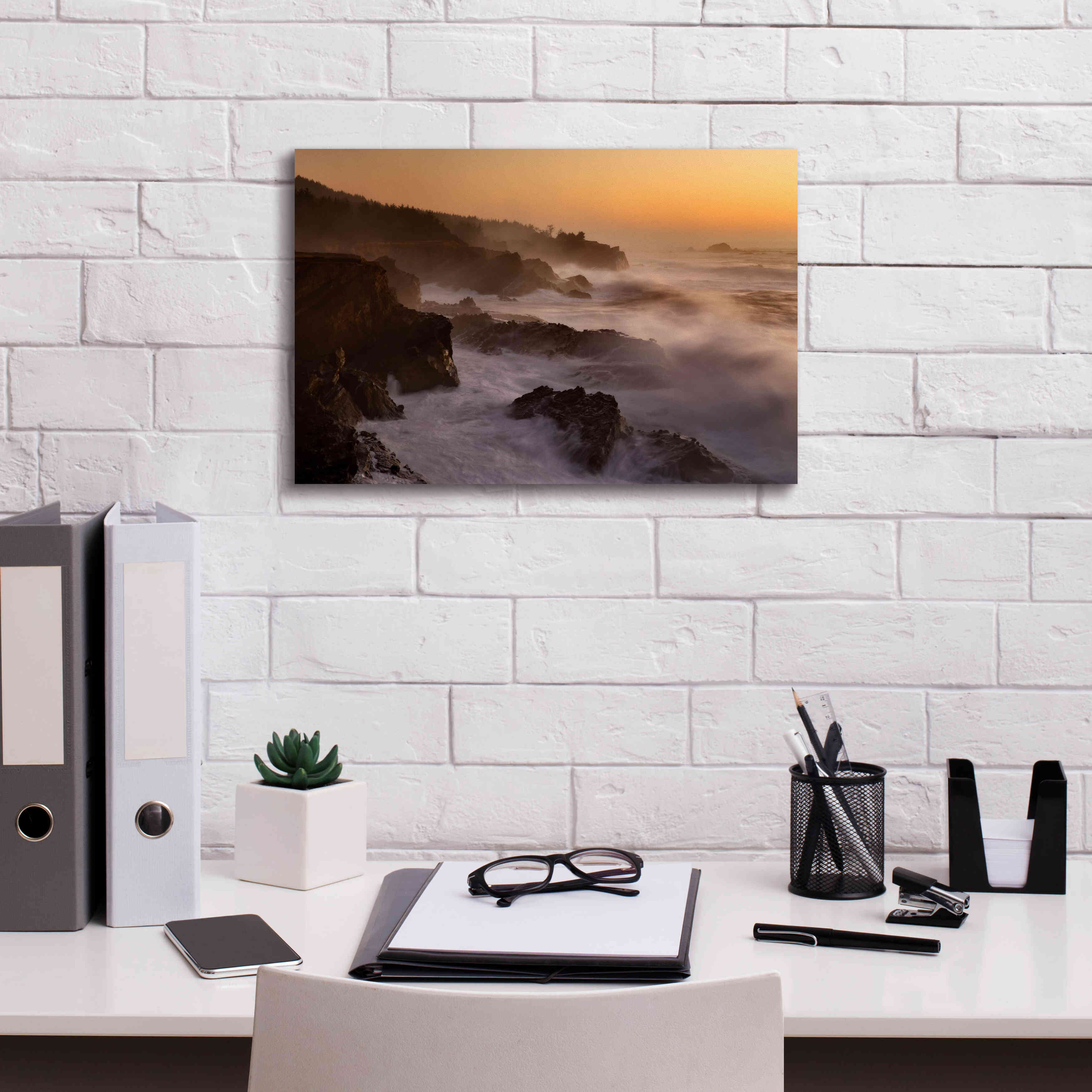 'Oregon Shore Acres SP Dusk' by Mike Jones, Giclee Canvas Wall Art,18 x 12