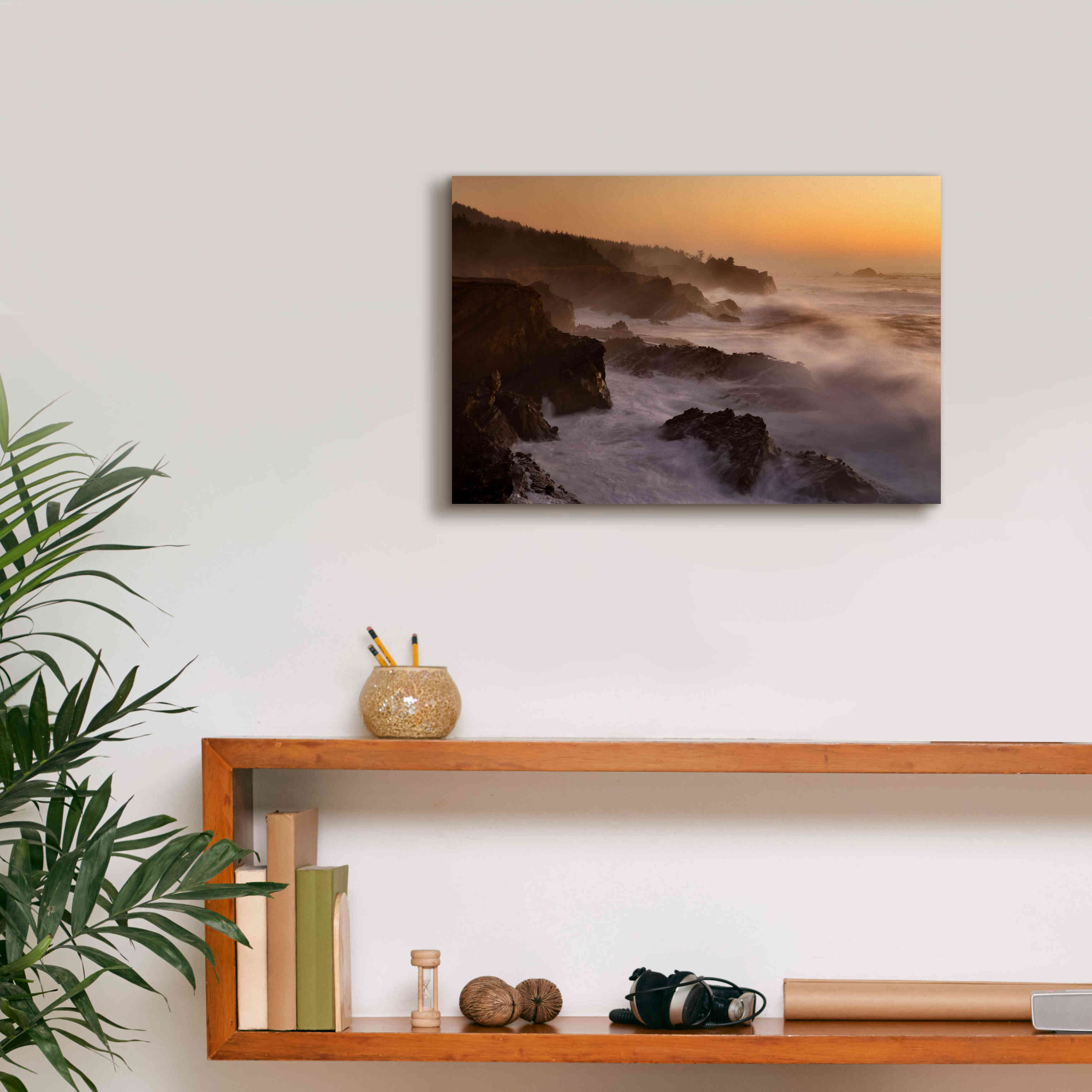 'Oregon Shore Acres SP Dusk' by Mike Jones, Giclee Canvas Wall Art,18 x 12