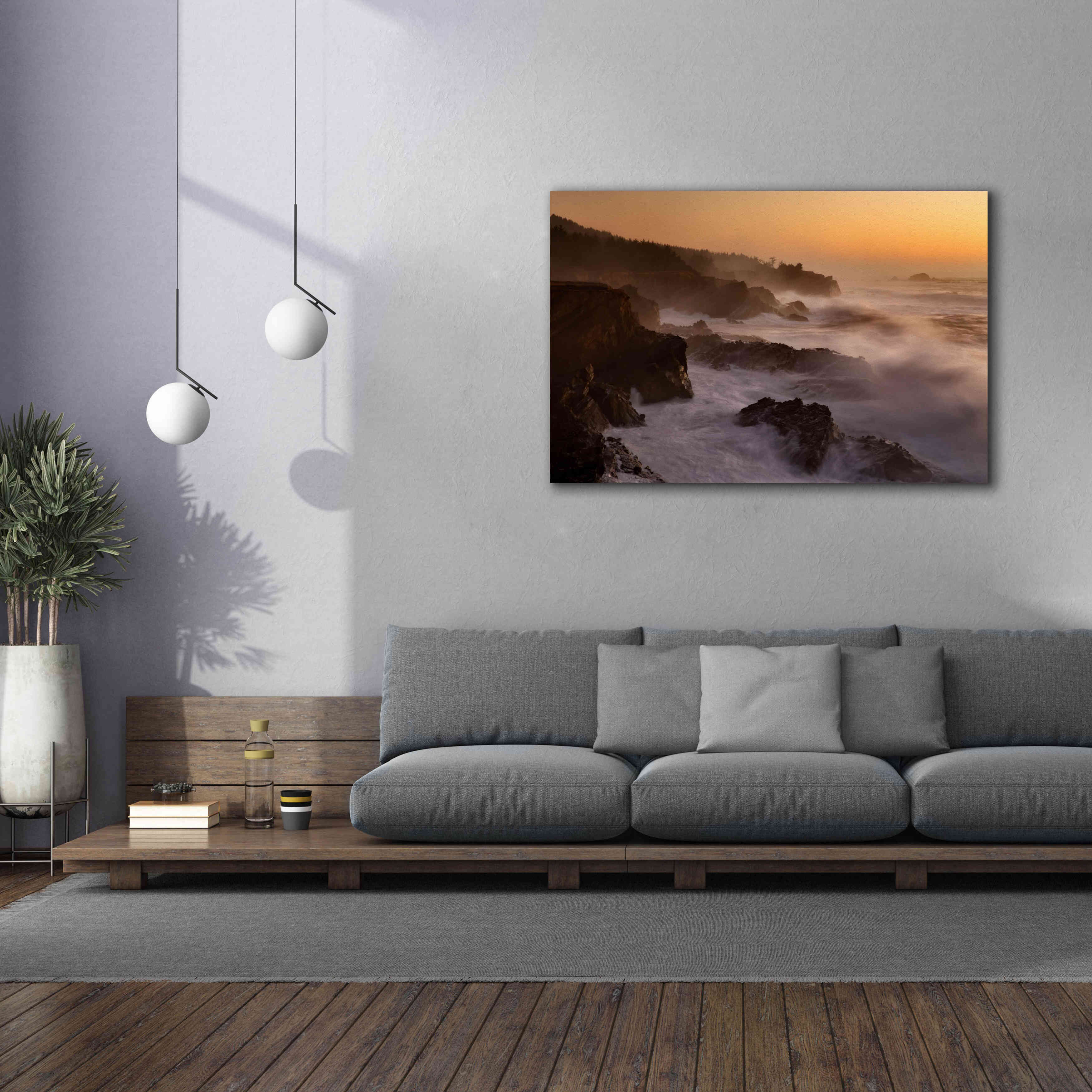 'Oregon Shore Acres SP Dusk' by Mike Jones, Giclee Canvas Wall Art,60 x 40