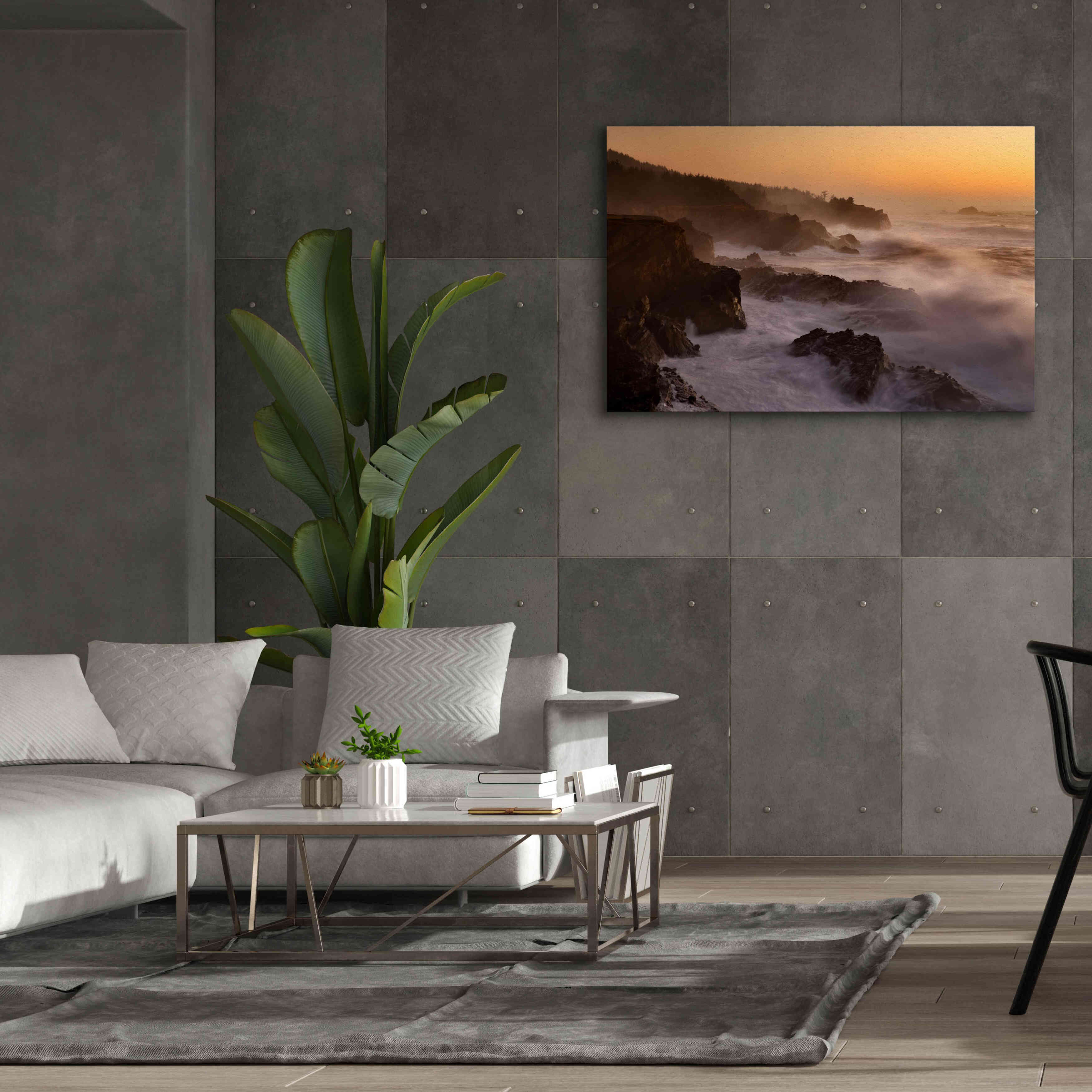 'Oregon Shore Acres SP Dusk' by Mike Jones, Giclee Canvas Wall Art,60 x 40