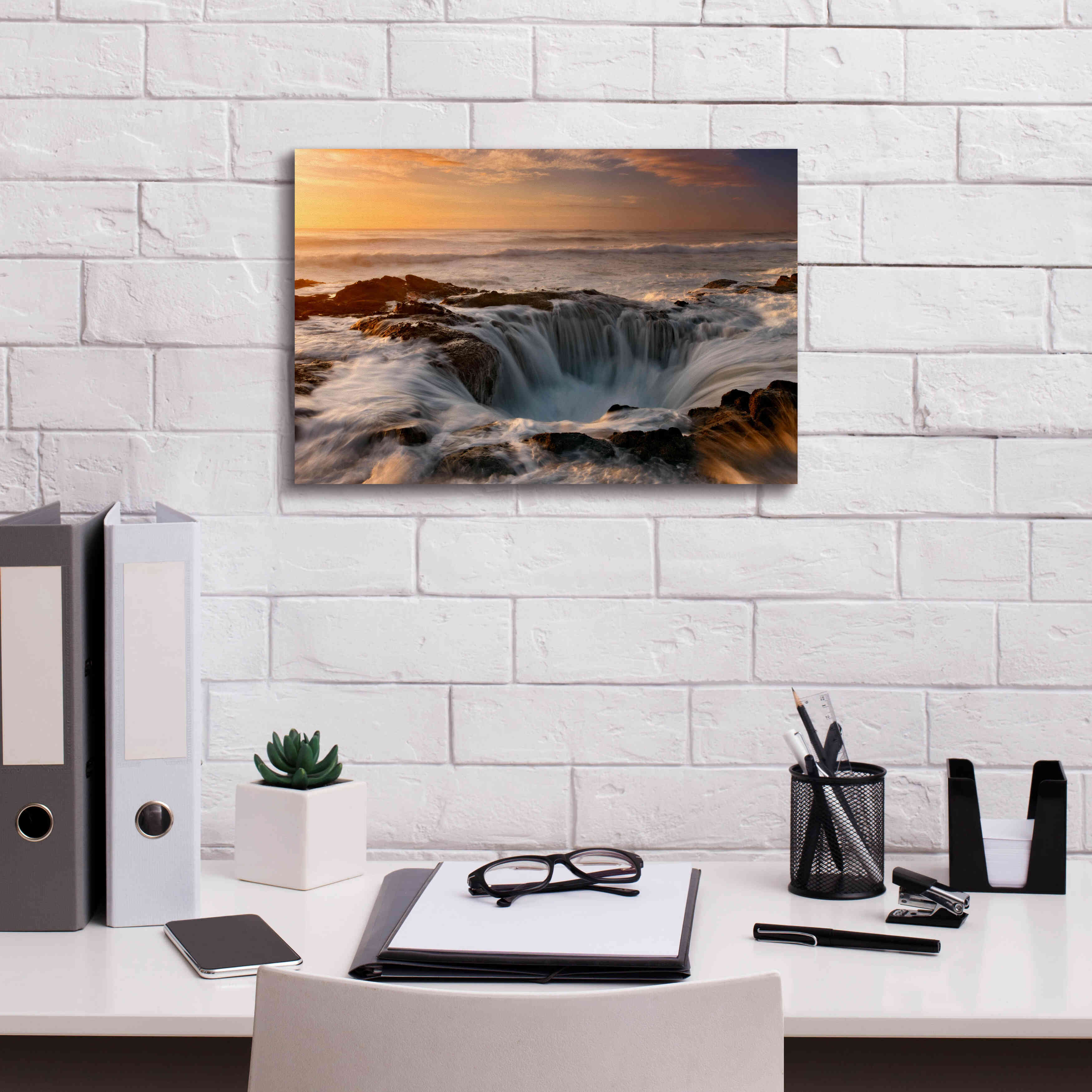 'Oregon Thor's Well' by Mike Jones, Giclee Canvas Wall Art,18 x 12