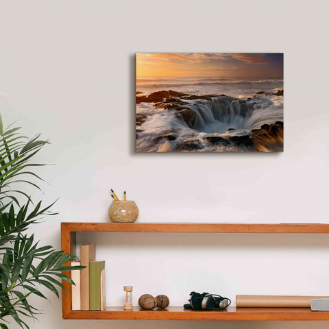 Image of 'Oregon Thor's Well' by Mike Jones, Giclee Canvas Wall Art,18 x 12