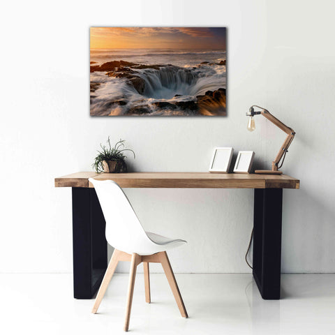 Image of 'Oregon Thor's Well' by Mike Jones, Giclee Canvas Wall Art,40 x 26
