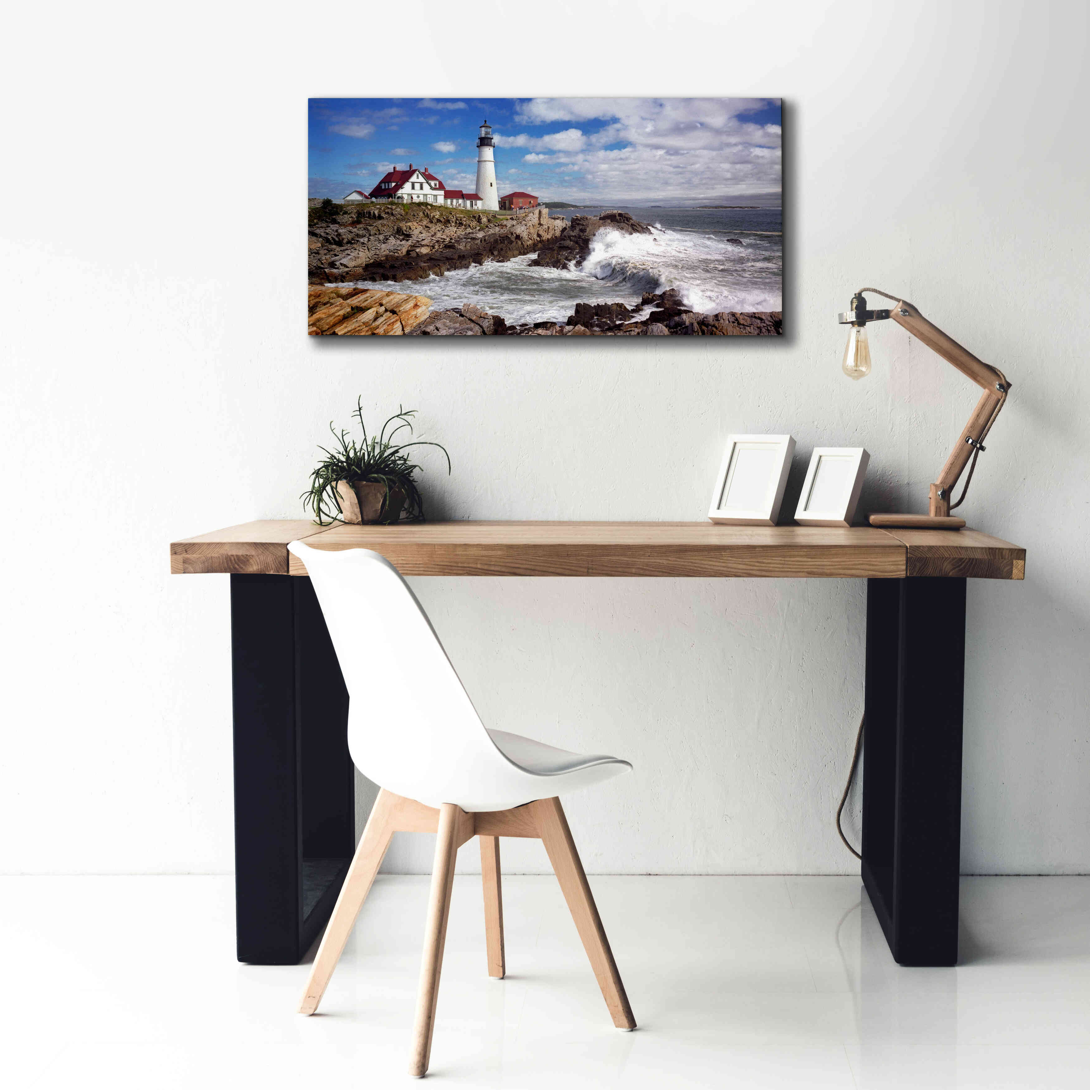 'Portland Head Light' by Mike Jones, Giclee Canvas Wall Art,40 x 20