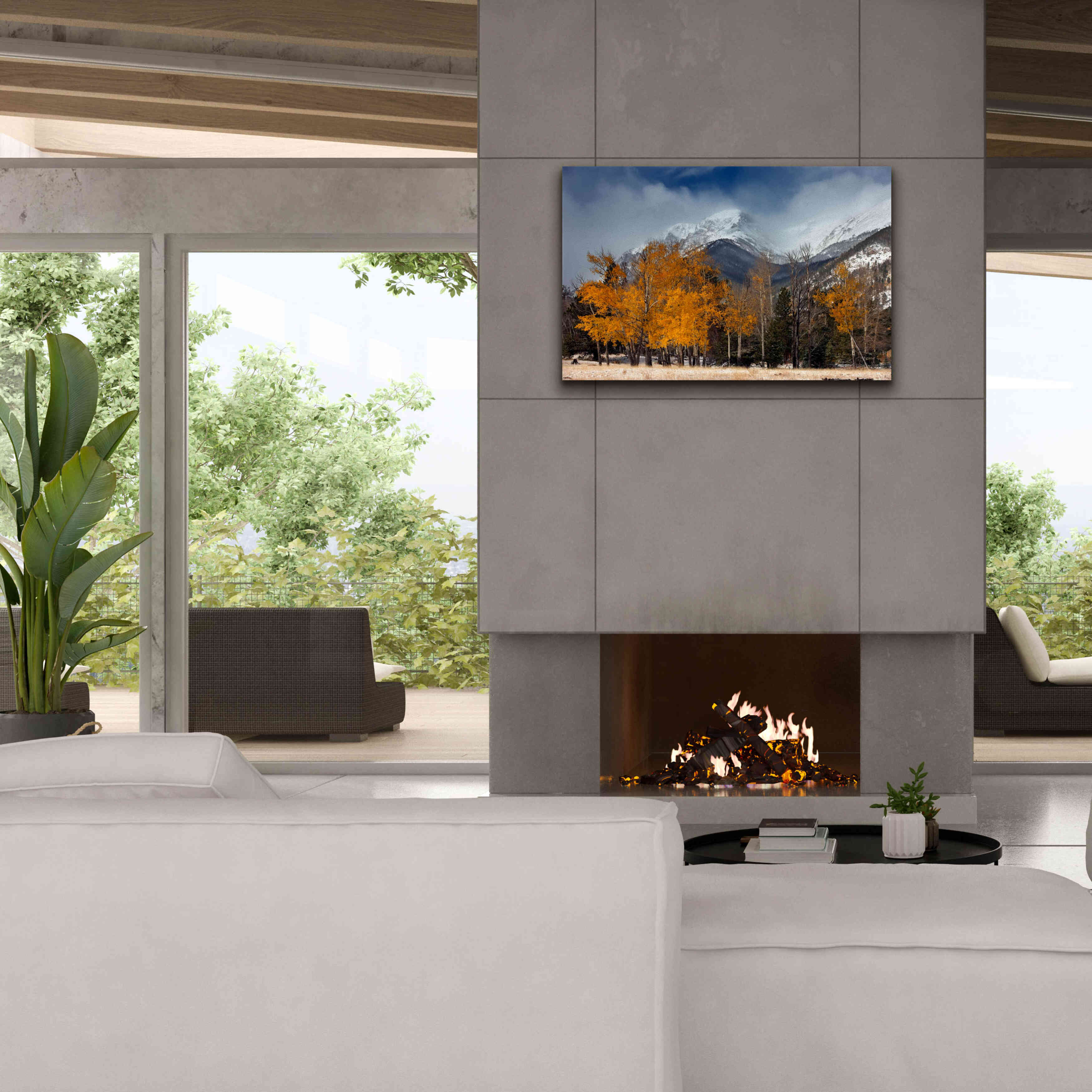 'RMNP Aspens and Storm Clouds' by Mike Jones, Giclee Canvas Wall Art,40 x 26