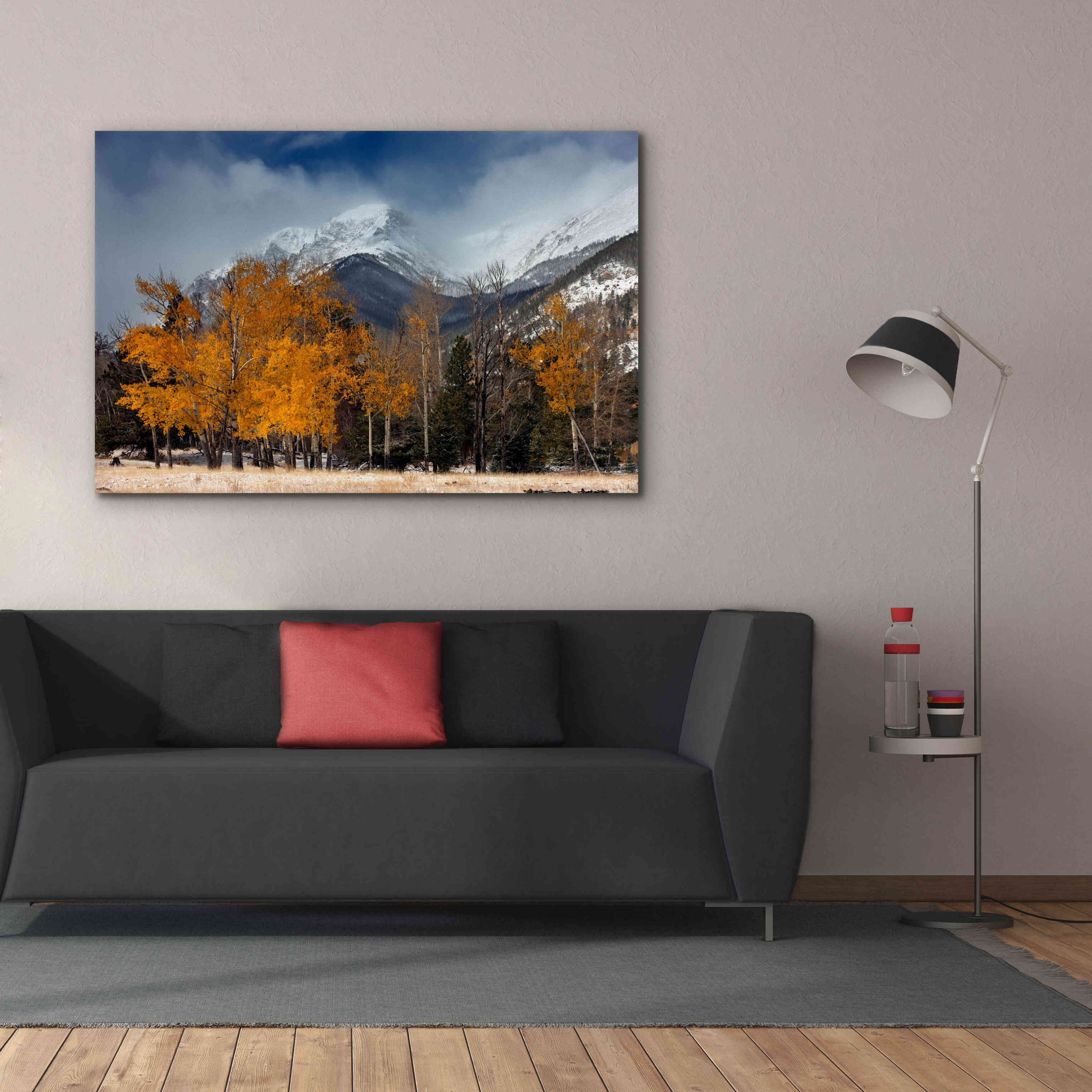 'RMNP Aspens and Storm Clouds' by Mike Jones, Giclee Canvas Wall Art,60 x 40