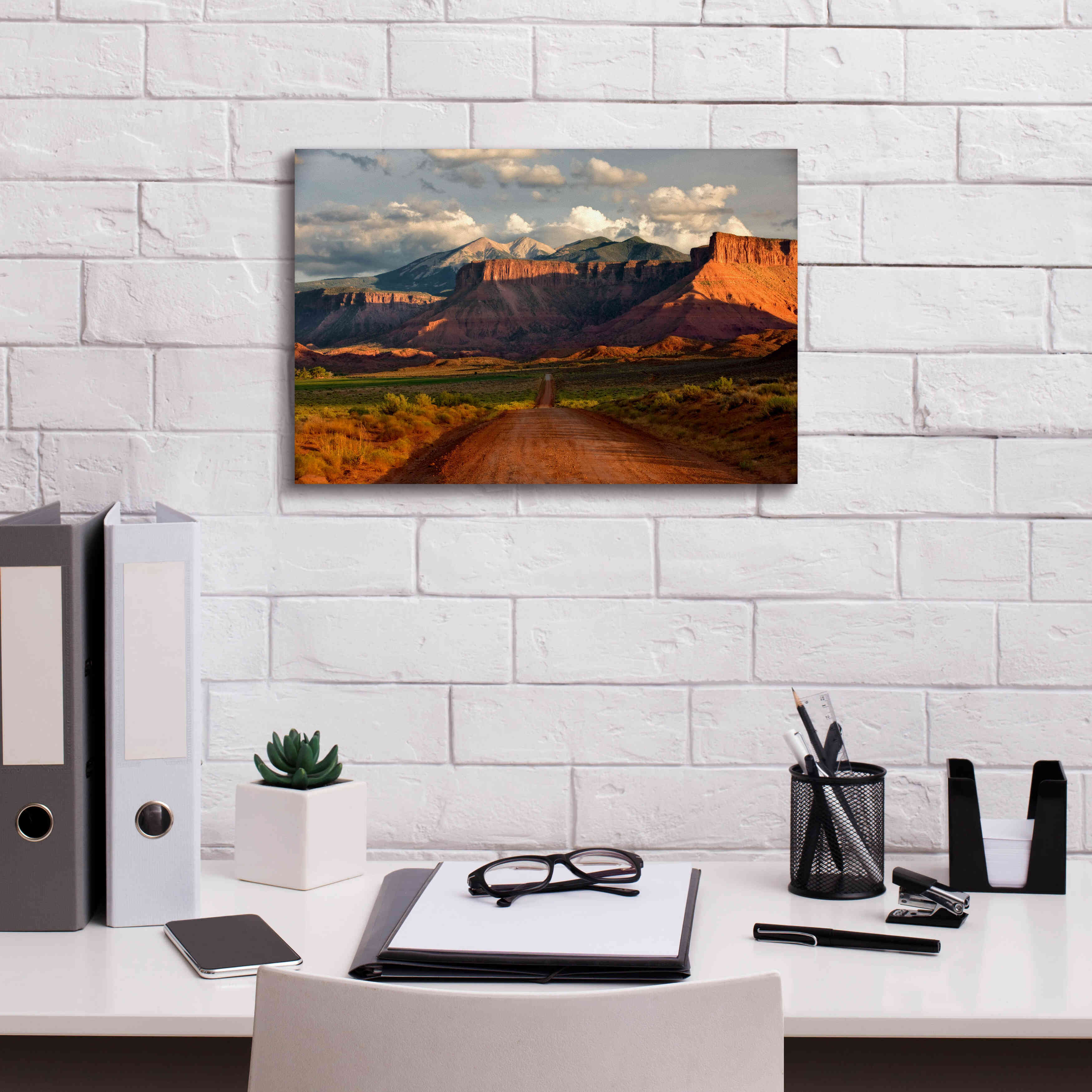 'Rt 128 Vastle Valley' by Mike Jones, Giclee Canvas Wall Art,18 x 12