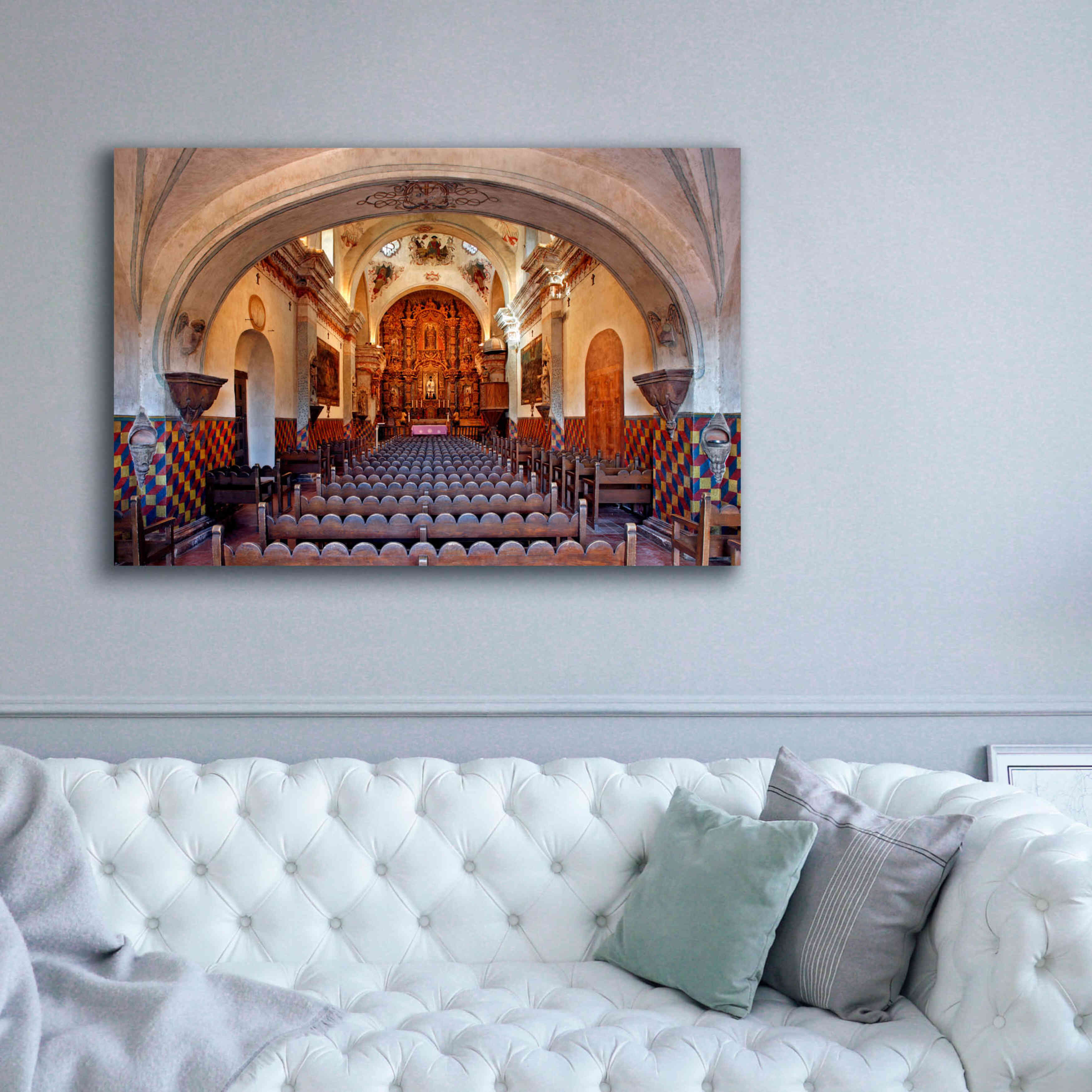 'San Xavier from front door' by Mike Jones, Giclee Canvas Wall Art,60 x 40