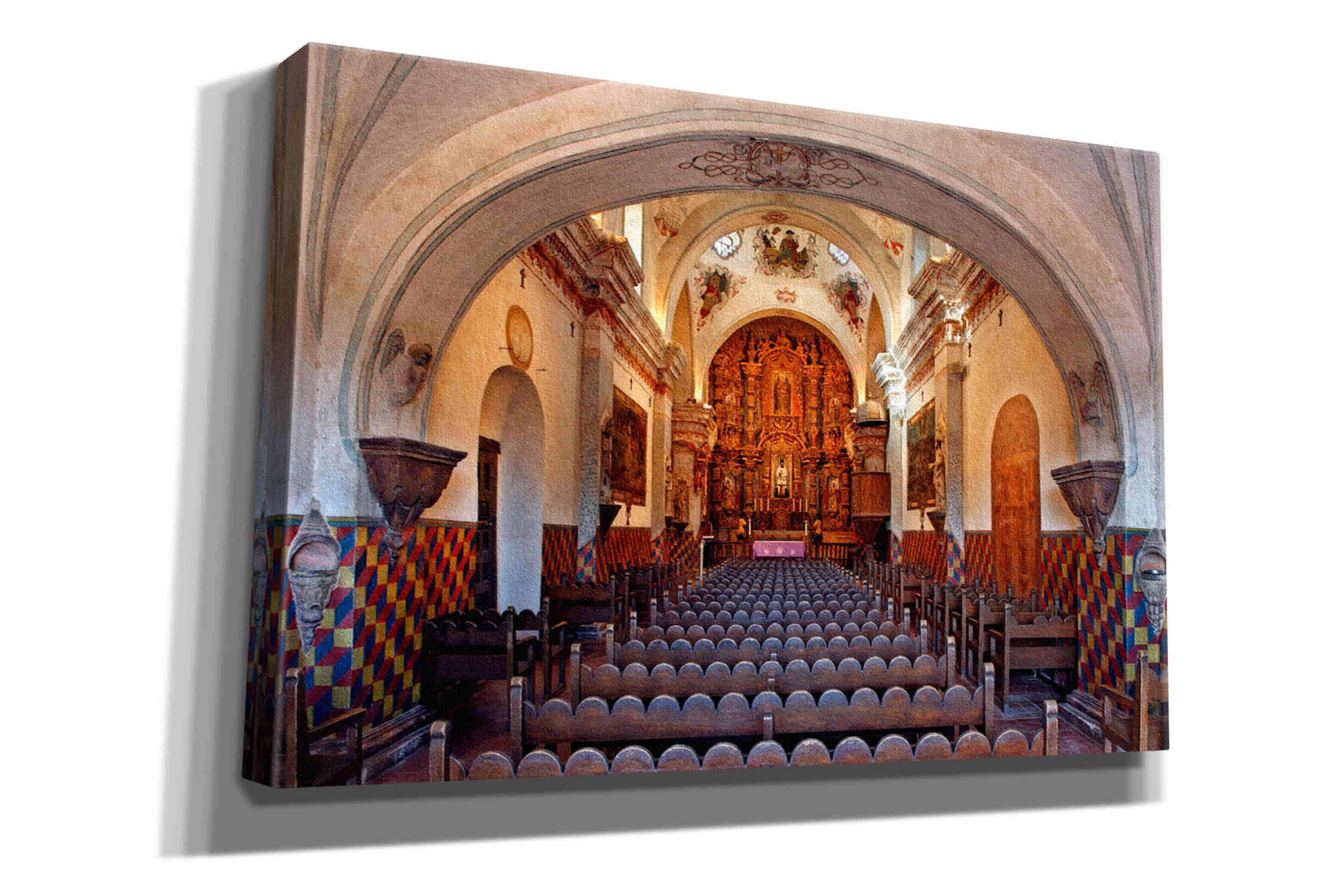 'San Xavier from front door' by Mike Jones, Giclee Canvas Wall Art