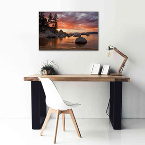 'Sand Harbor Sunset' by Mike Jones, Giclee Canvas Wall Art,40 x 26
