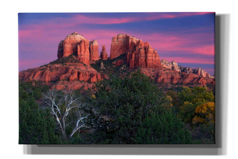 Image of 'Sedona Cathedral Rock Dusk' by Mike Jones, Giclee Canvas Wall Art