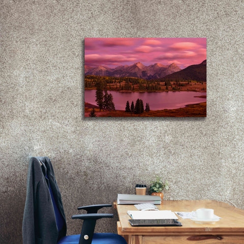 Image of 'Silverton Lake Dusk' by Mike Jones, Giclee Canvas Wall Art,40 x 26
