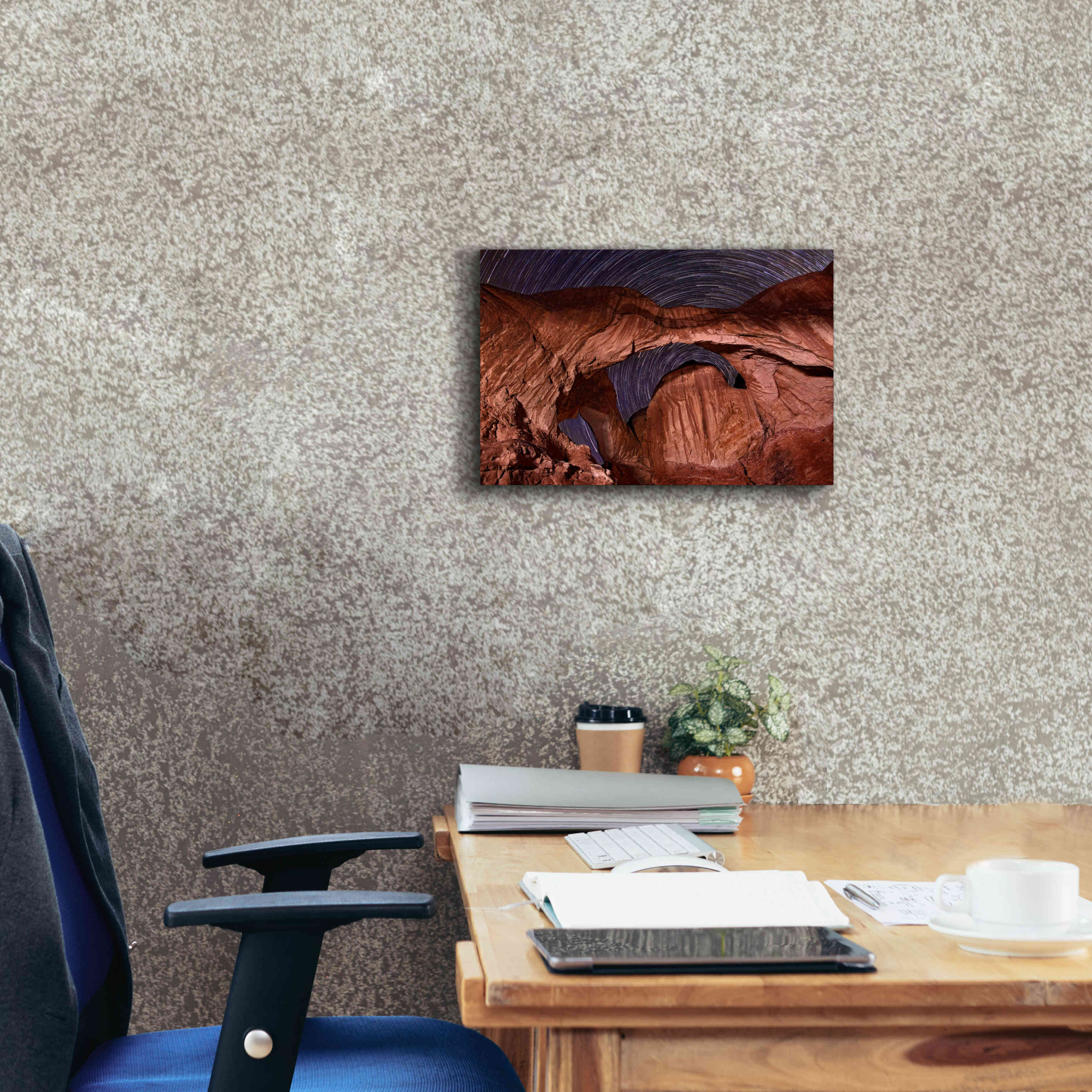 'Star Trails Diminishing' by Mike Jones, Giclee Canvas Wall Art,18 x 12