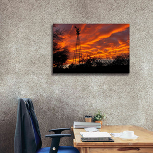 'Superior Windmill Sunset' by Mike Jones, Giclee Canvas Wall Art,40 x 26