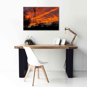 'Superior Windmill Sunset' by Mike Jones, Giclee Canvas Wall Art,40 x 26
