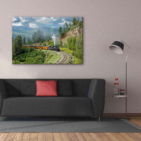 Image of 'The Train, From Bridge' by Mike Jones, Giclee Canvas Wall Art,60 x 40