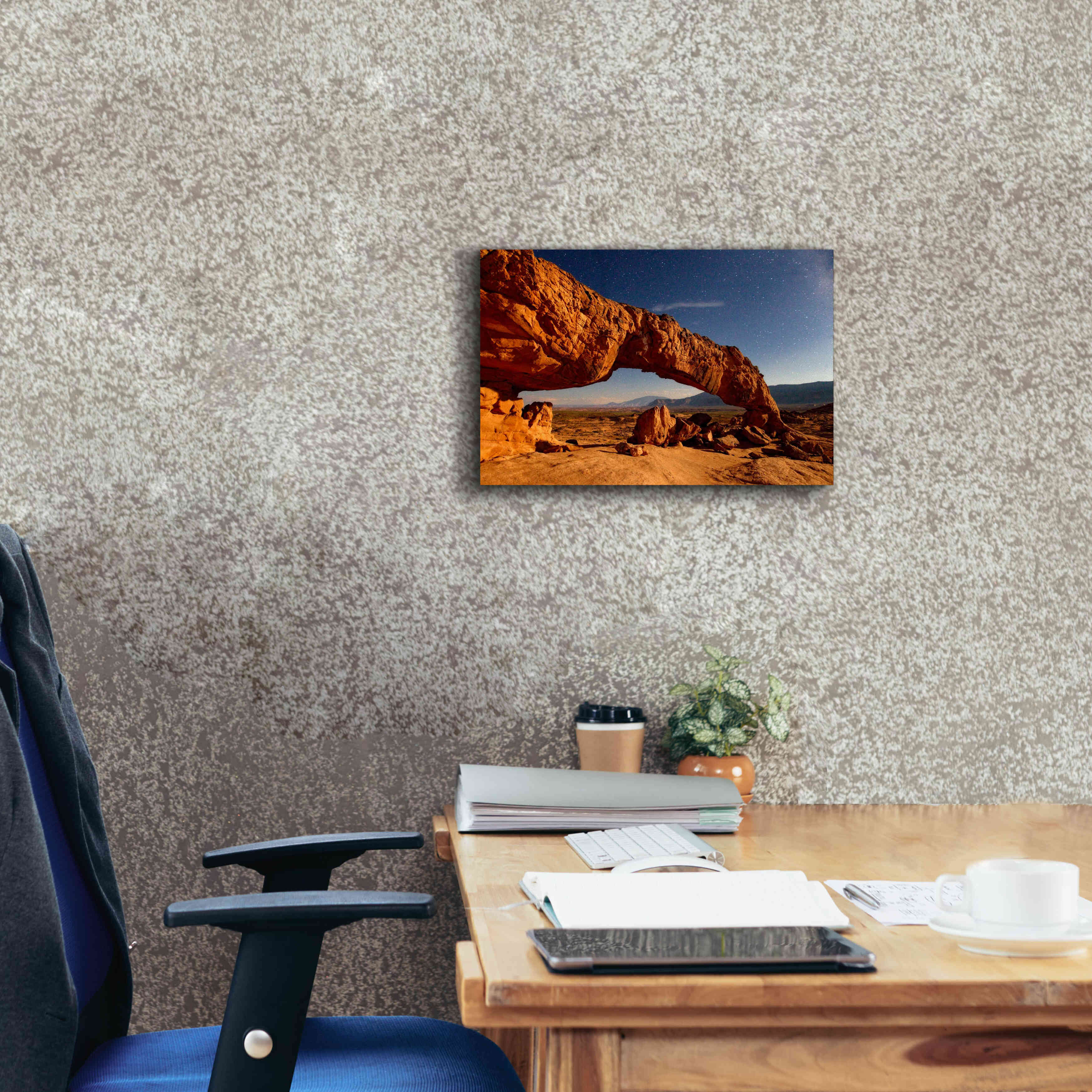 'Utah Sunset Arch' by Mike Jones, Giclee Canvas Wall Art,18 x 12