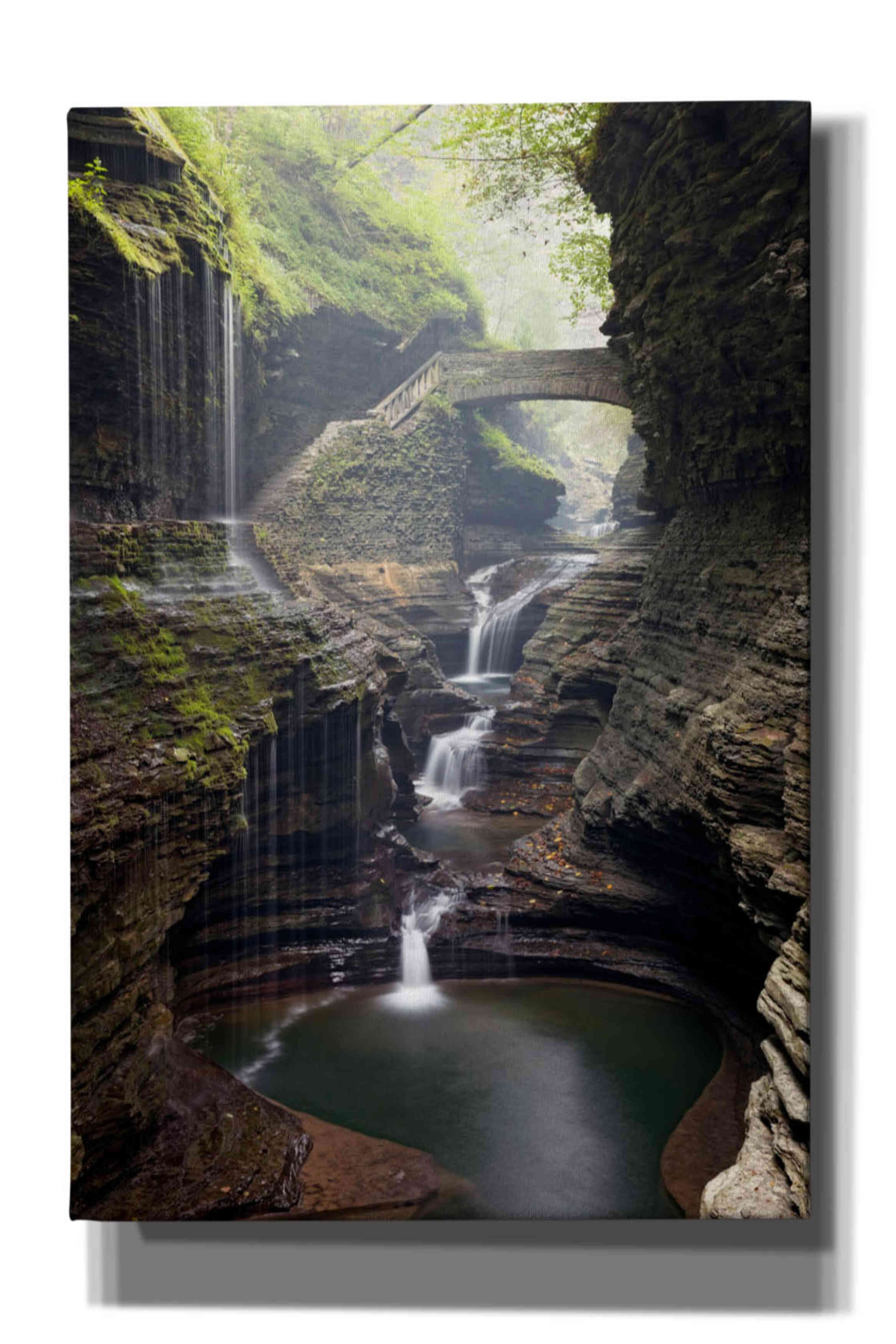 'Watkins Glen Rainbow Bridge' by Mike Jones, Giclee Canvas Wall Art