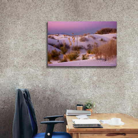 Image of 'White Sands Dusk' by Mike Jones, Giclee Canvas Wall Art,40 x 26