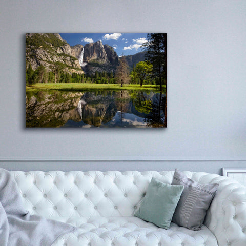 Image of 'Yosemite Falls Reflection' by Mike Jones, Giclee Canvas Wall Art,60 x 40