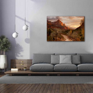 'Zion Watchmen Sunset' by Mike Jones, Giclee Canvas Wall Art,60 x 40