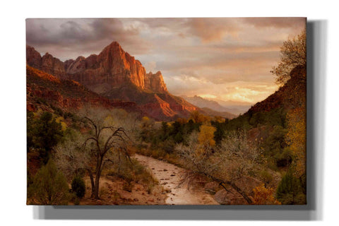 Image of 'Zion Watchmen Sunset' by Mike Jones, Giclee Canvas Wall Art