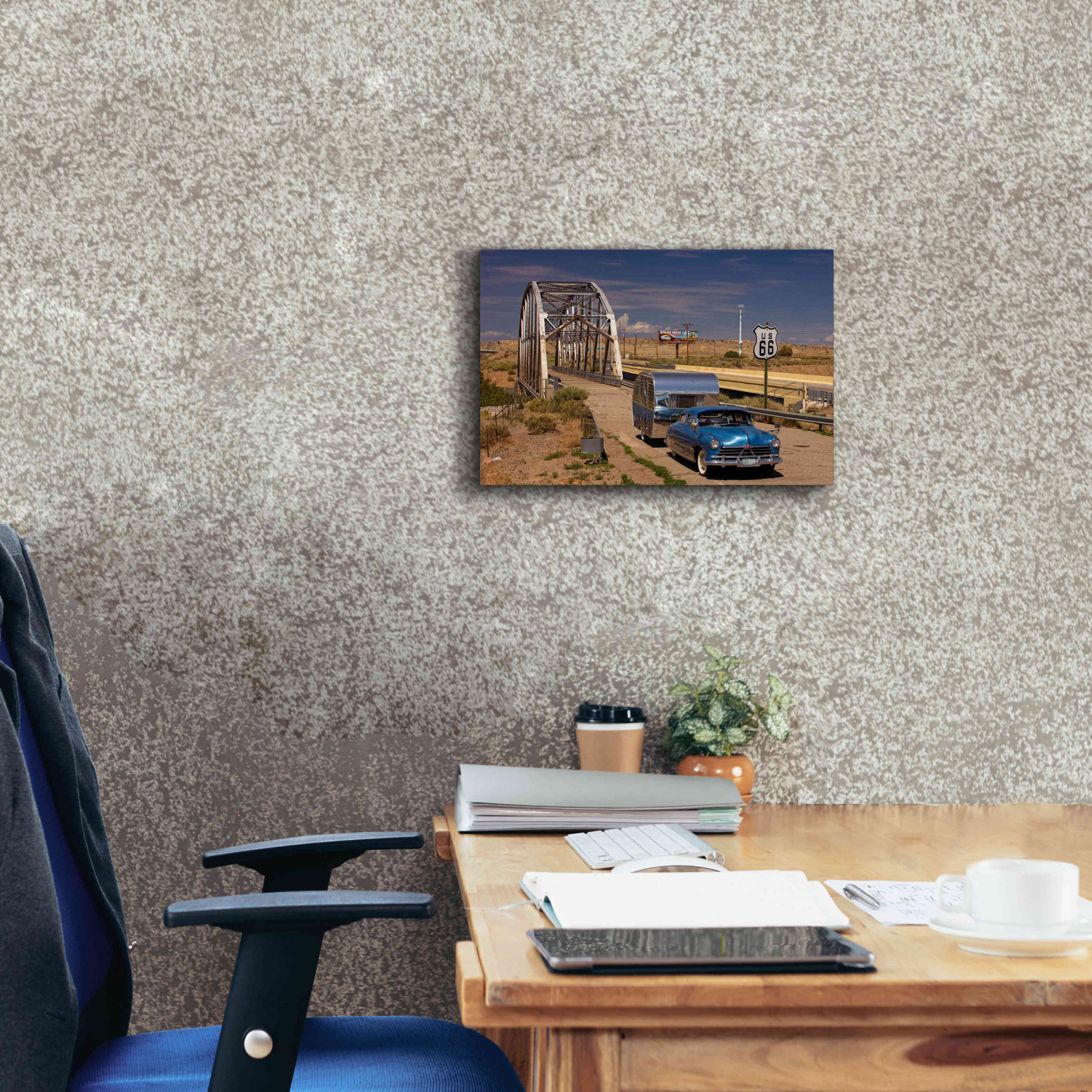 'Albaquerque Rt Rio Puerco Bridge' by Mike Jones, Giclee Canvas Wall Art,18 x 12